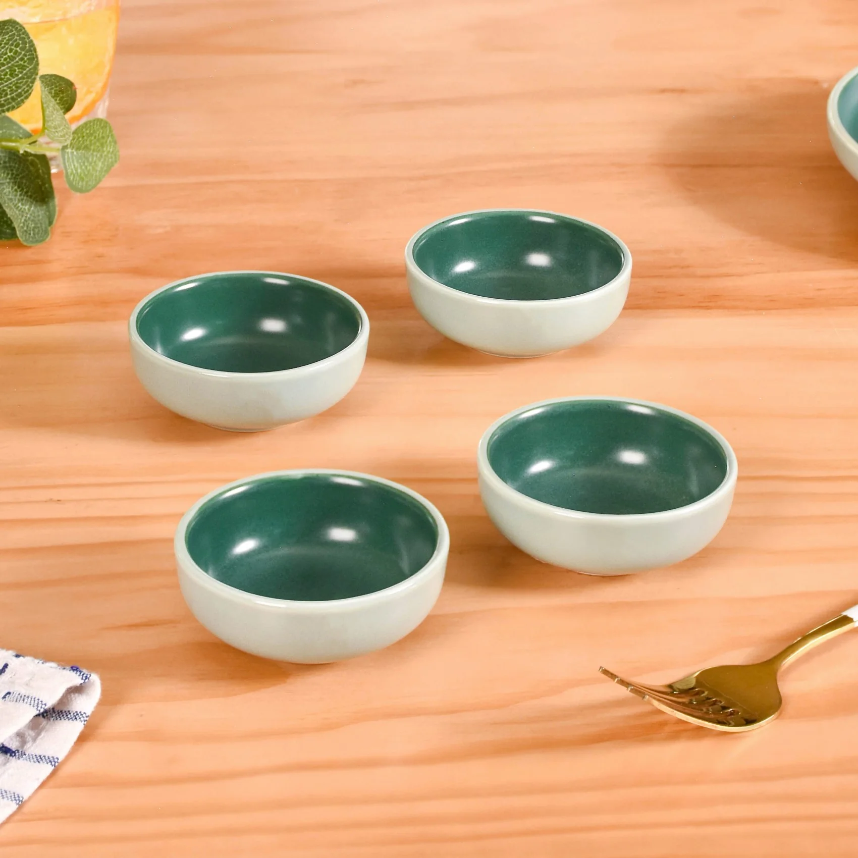 Set Of 4 Green Zoella Dip Dishes 100ml - Image 8