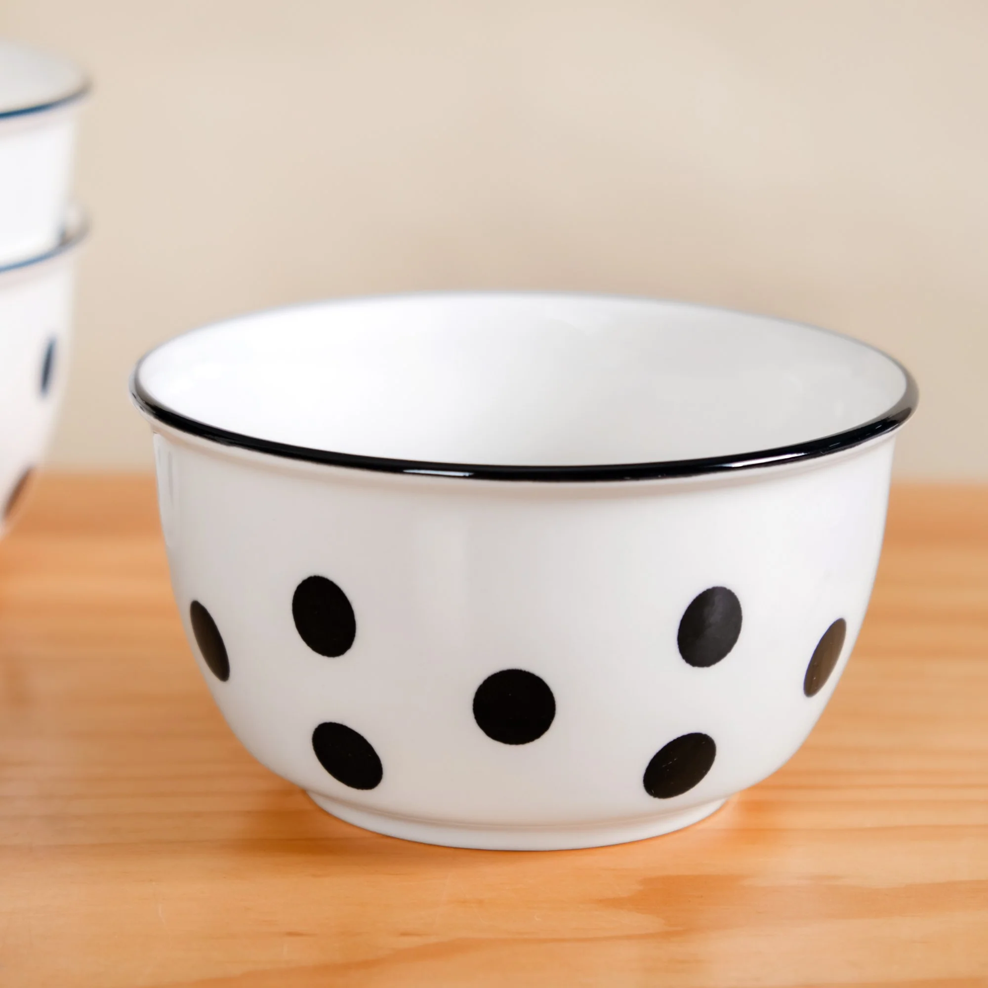 Set Of 4 Polka Dot Soup Bowl With Spoon 350ml - Image 7