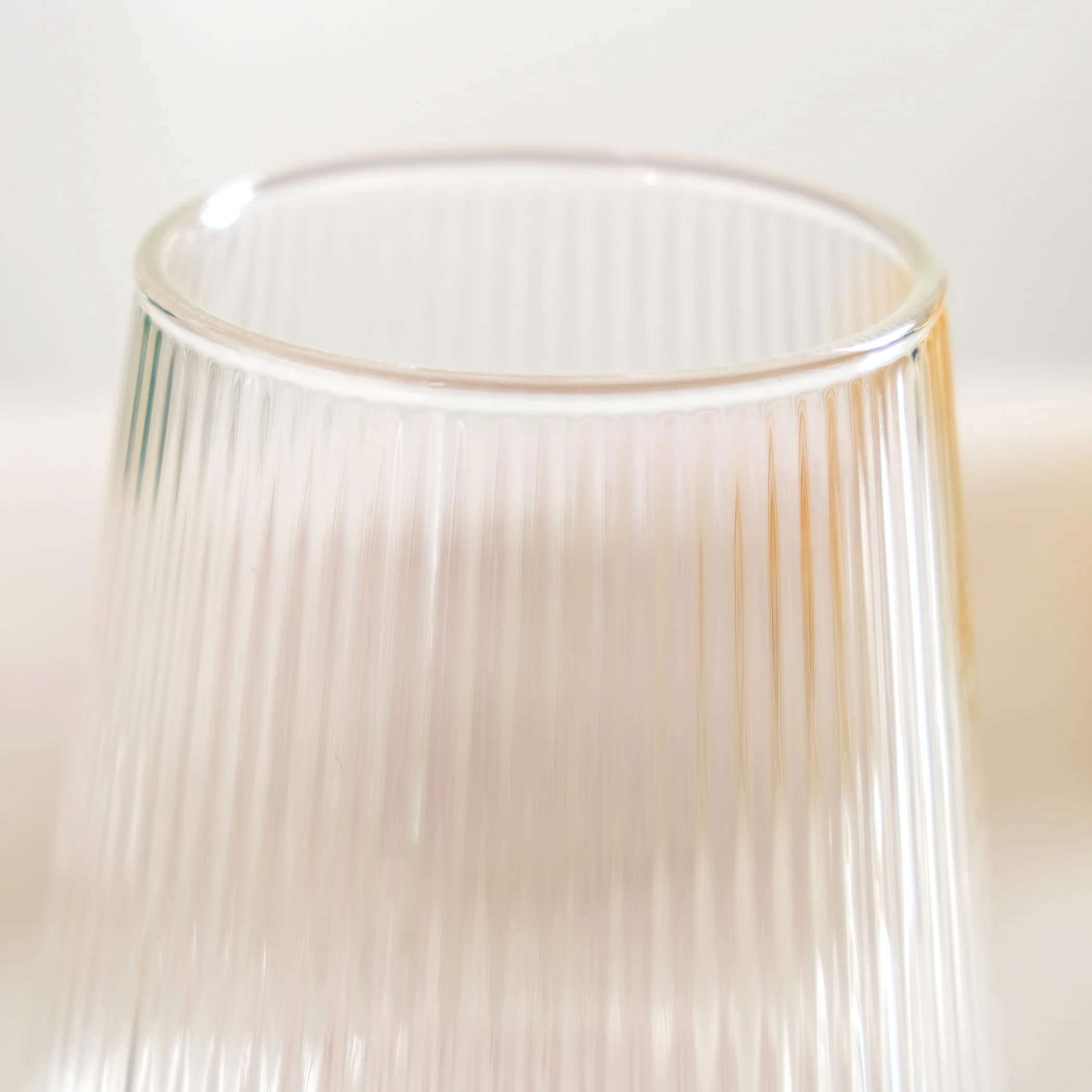 Set Of 4 Ribbed Glass 500ml - Image 6