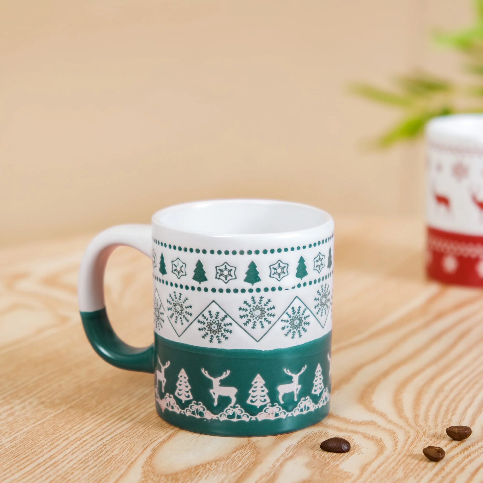 Set Of 4 Winter Wonderland Ceramic Coffee Mug 250ml - Image 7