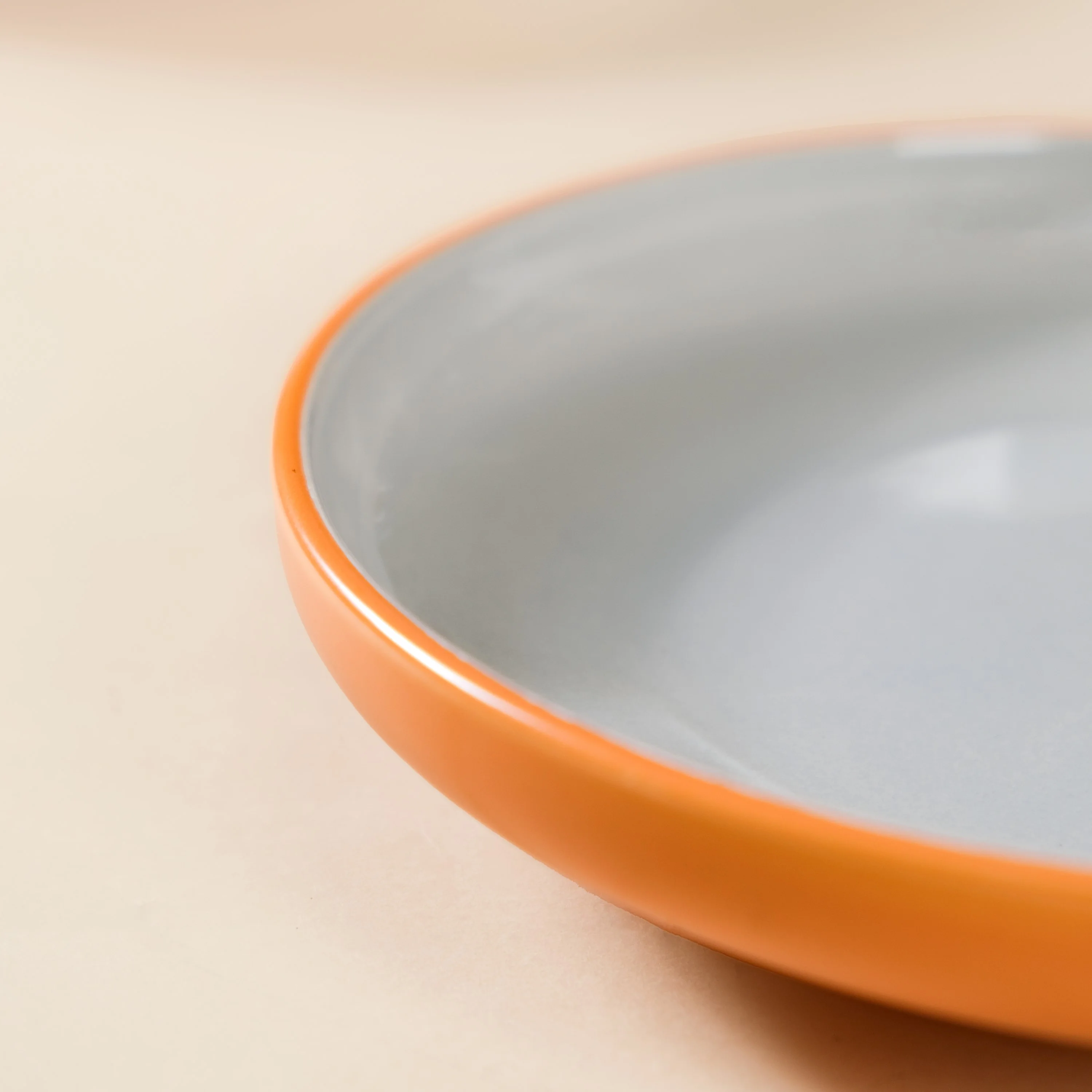 Set Of 4 Zoella Orange Ceramic Snack Plates 7 Inch - Image 7
