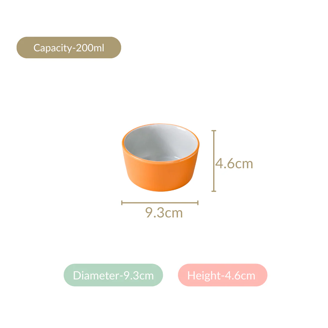 Set Of 4 Zoella Orange Dessert Bowls 200ml - Image 6