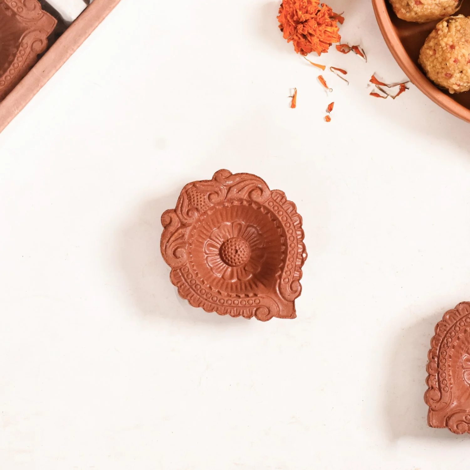 Set Of 48 Pure Earthen Clay Diyas - Image 2