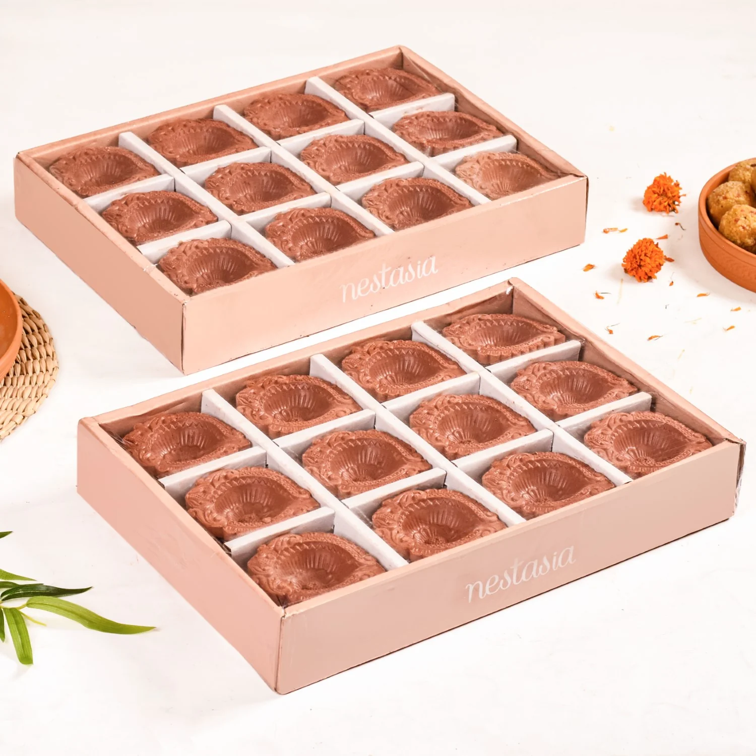 Set Of 48 Pure Earthen Clay Diyas - Image 6