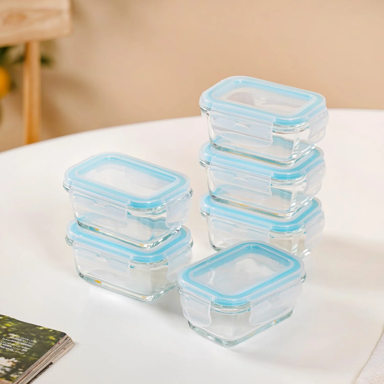 Set Of 6 Airtight Small Containers With Clip Locks 150ml - Image 4