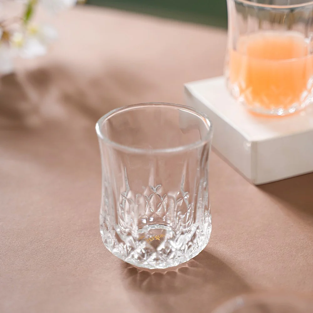 Set Of 6 Diamond Cut Glass Tumbler 200ml - Image 6