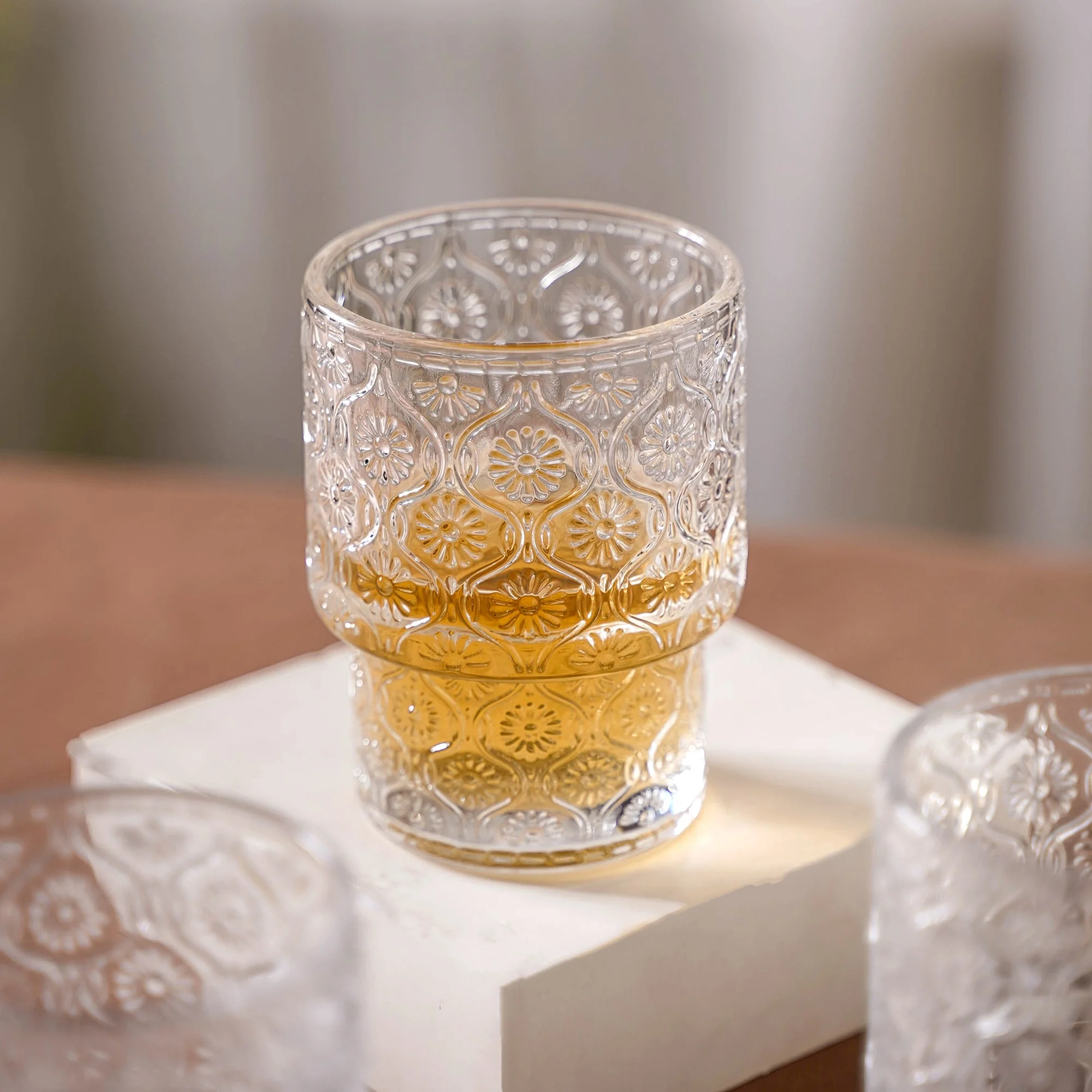 Set of 6 Floral Drinking Glass Tumblers - Image 11