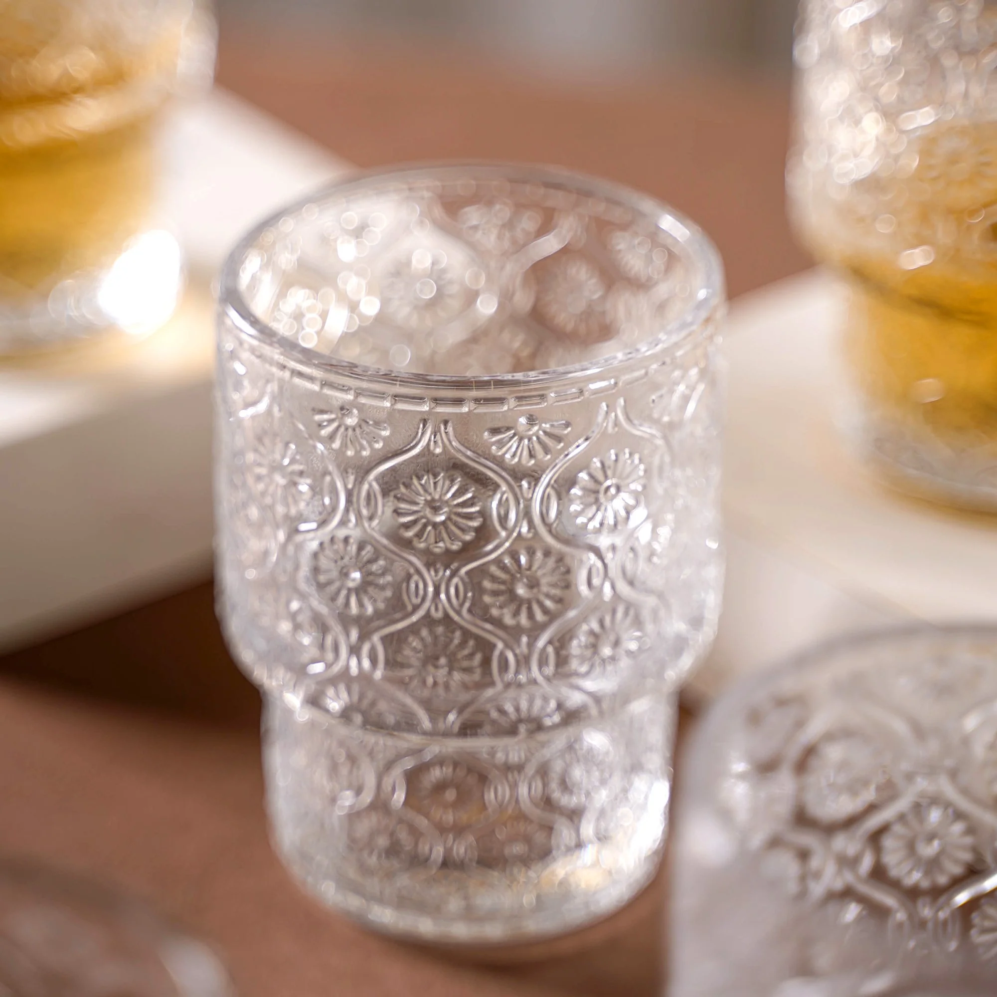 Set of 6 Floral Drinking Glass Tumblers - Image 4