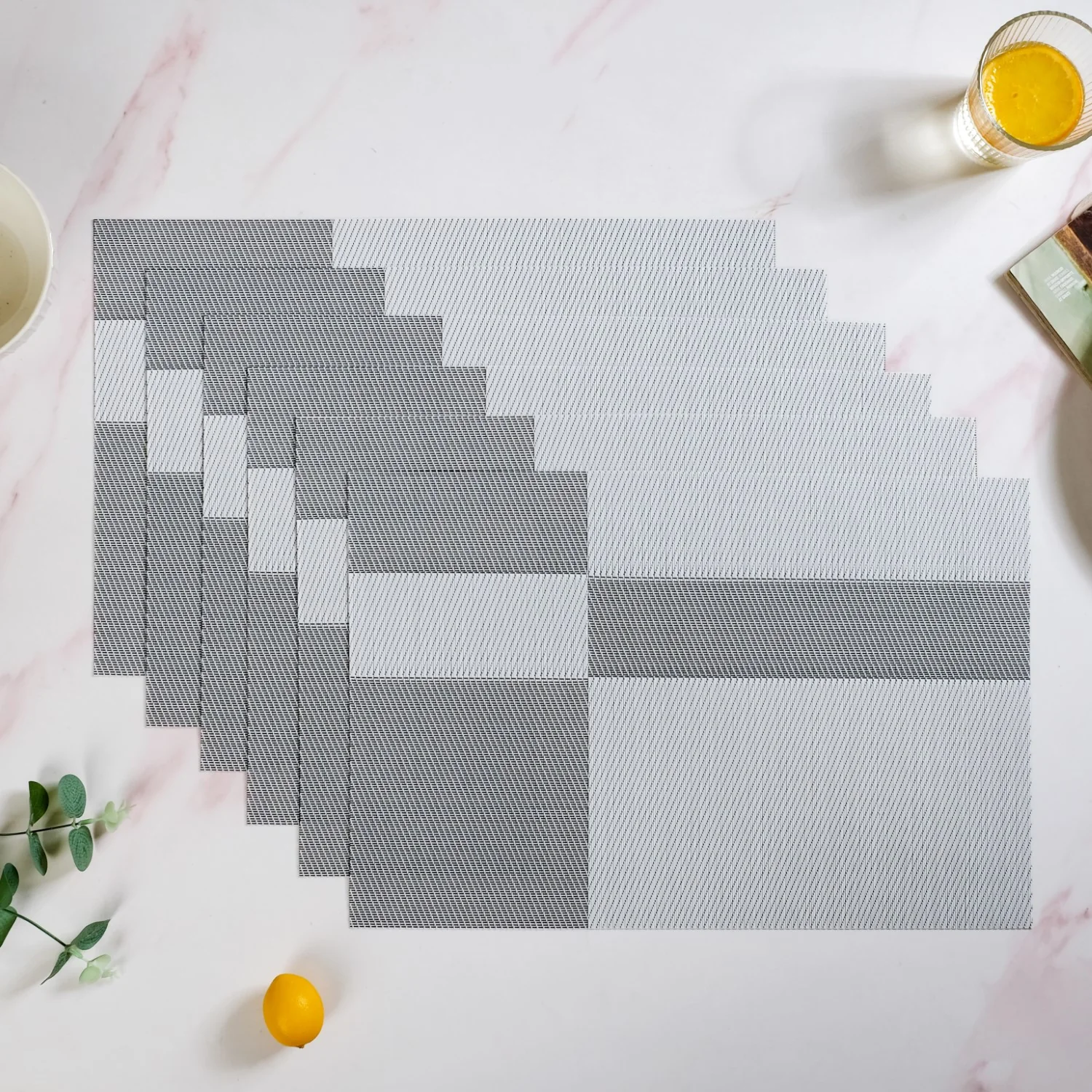 Set Of 6 Light Grey Table Mat - Image 2