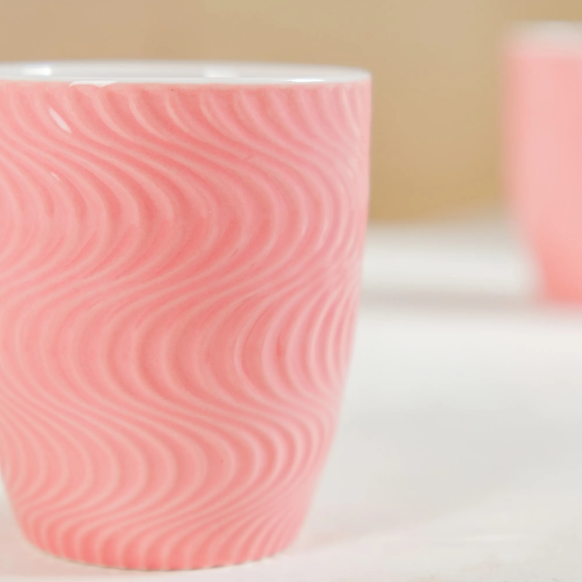Pink Waves Texture Mug Set Of 6 230ml - Image 7