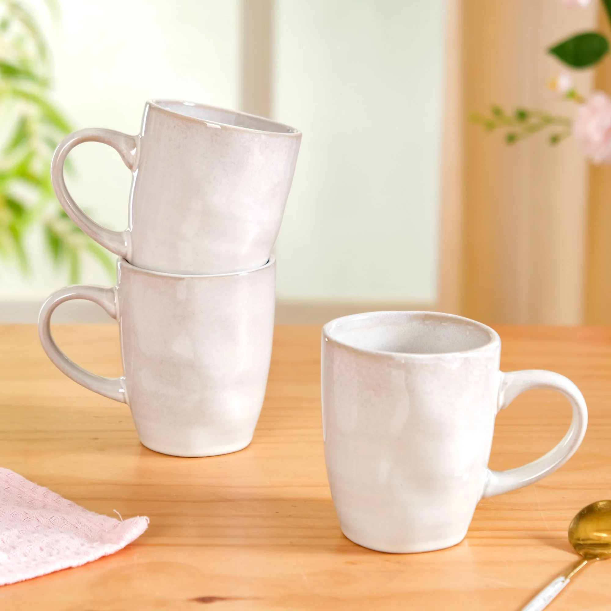 Set Of 6 Sera Ceramic Coffee Mug Off White 250ml - Image 7