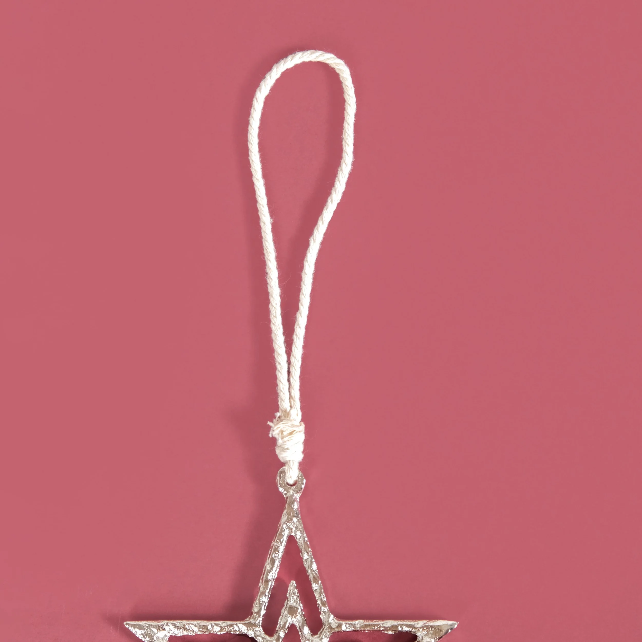 Set Of 6 Silver Star Christmas Tree Decoration Ornaments - Image 7