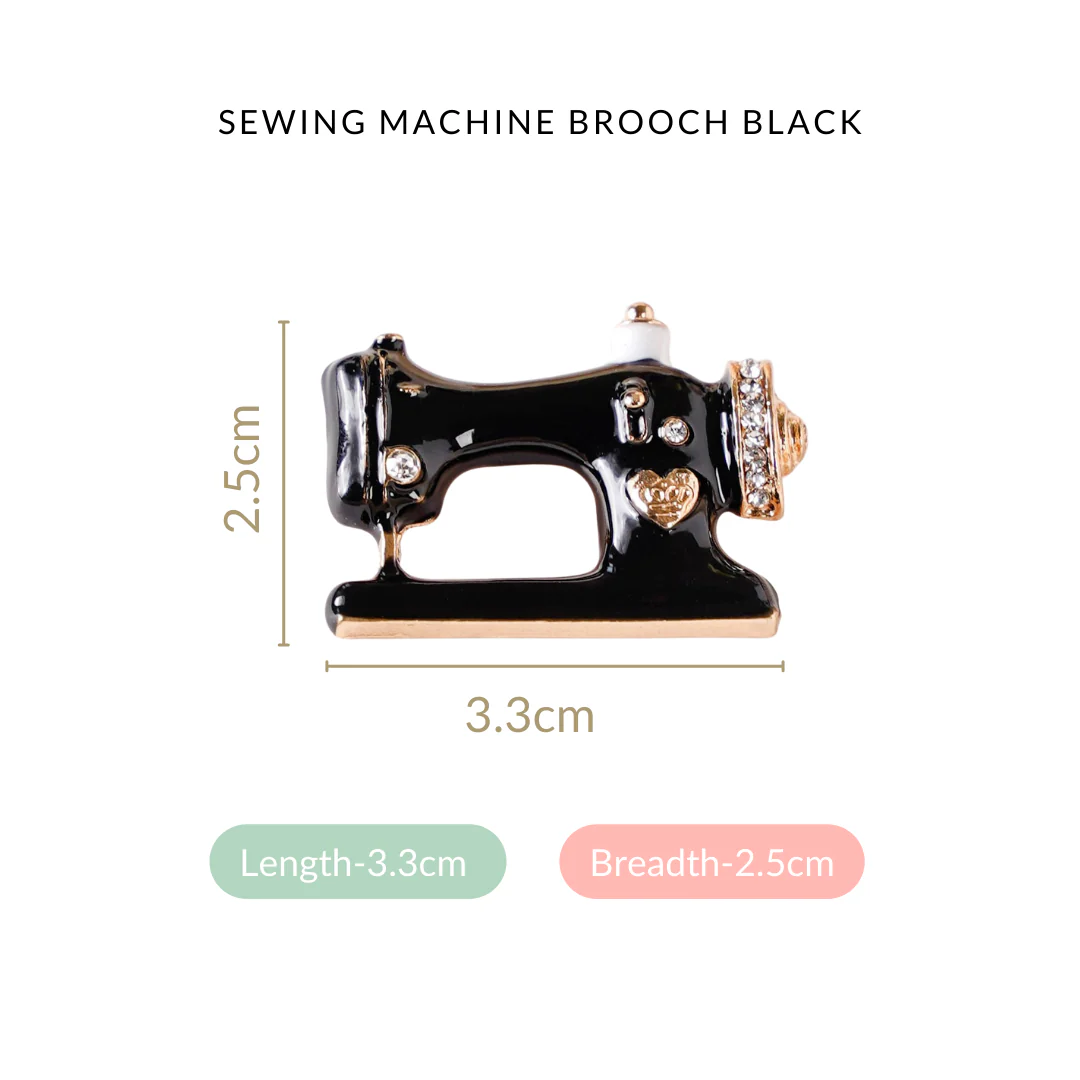 Sewing Machine Brooch Black - Image 4