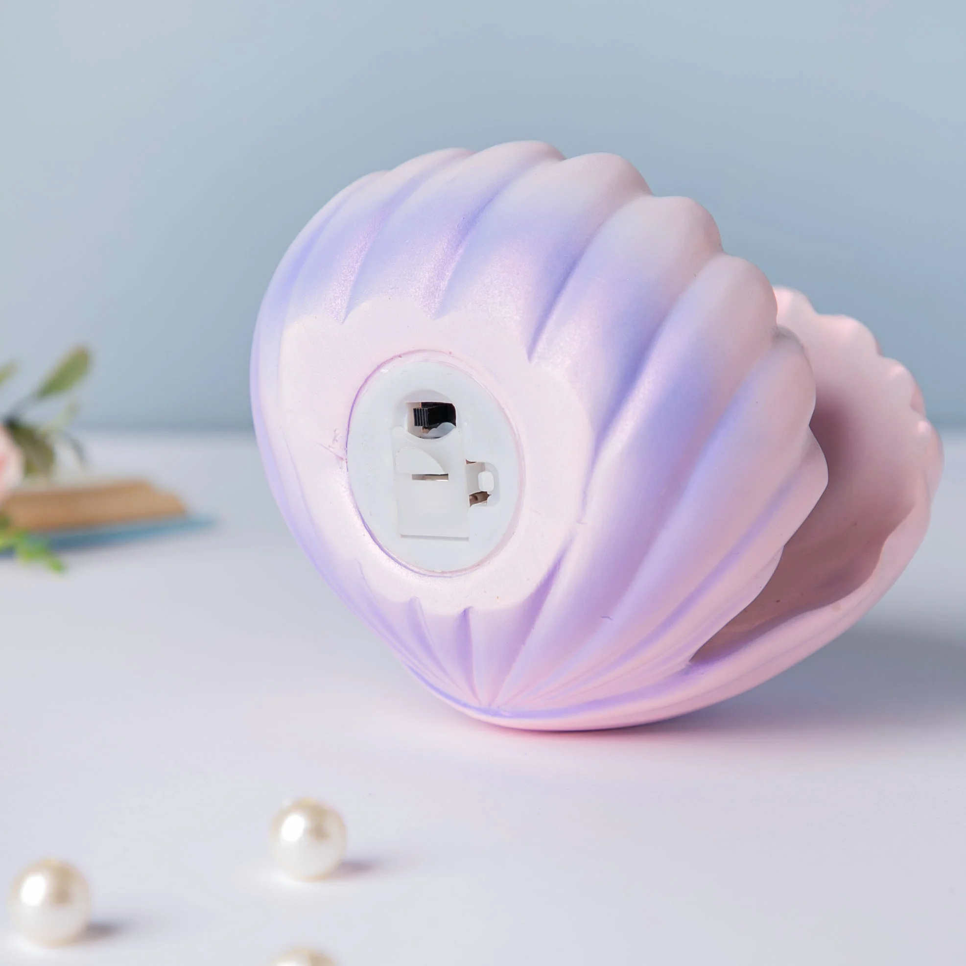 Shell And Mermaid Resin Lamp Decor Pink - Image 6