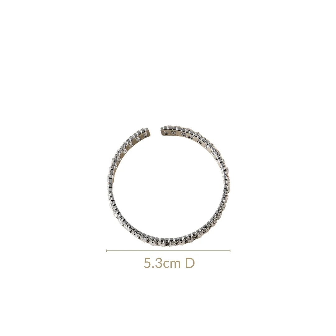 Shimmers In Silver Cuff Bracelet - Image 3