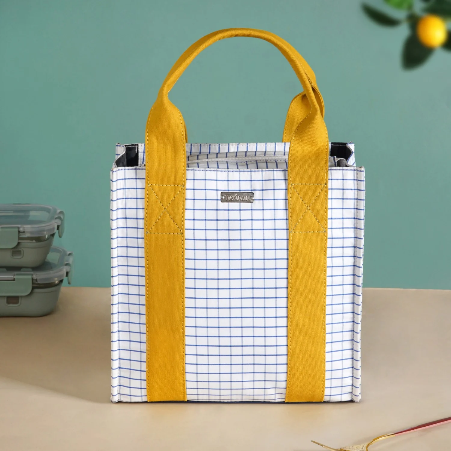 Shiro Checkered Lunch Bag - Image 2