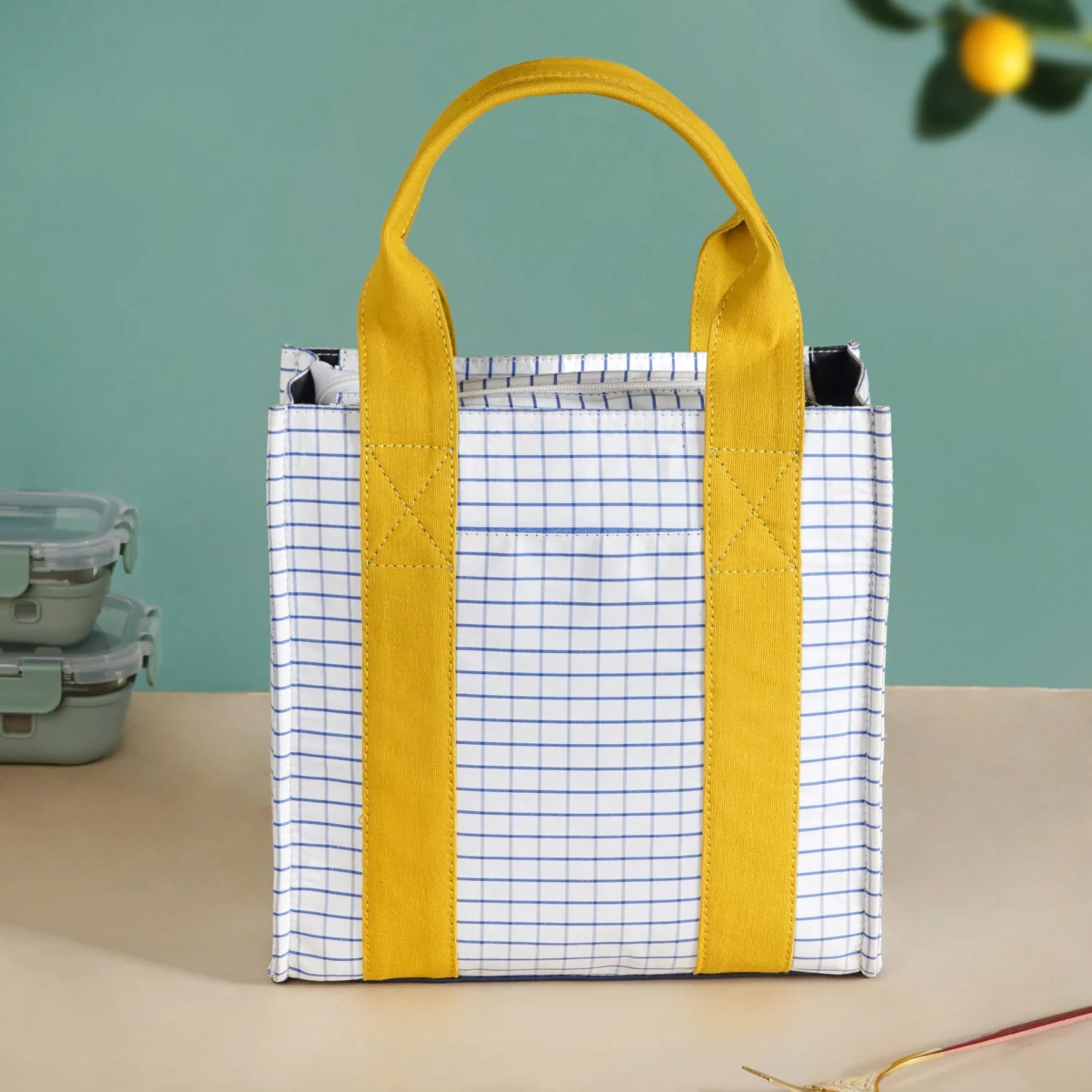 Shiro Checkered Lunch Bag - Image 9