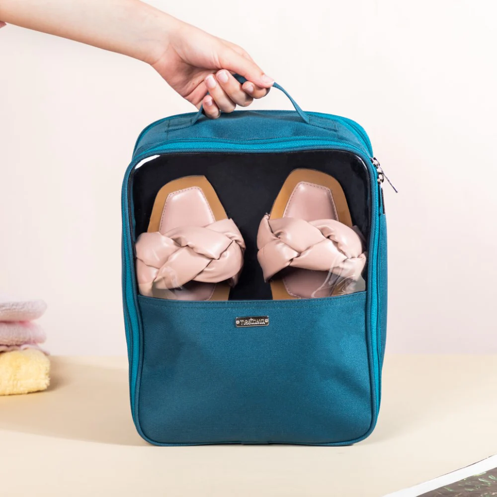 Shoe Travel Bag Teal 9x12 Inch Waterproof - Image 8