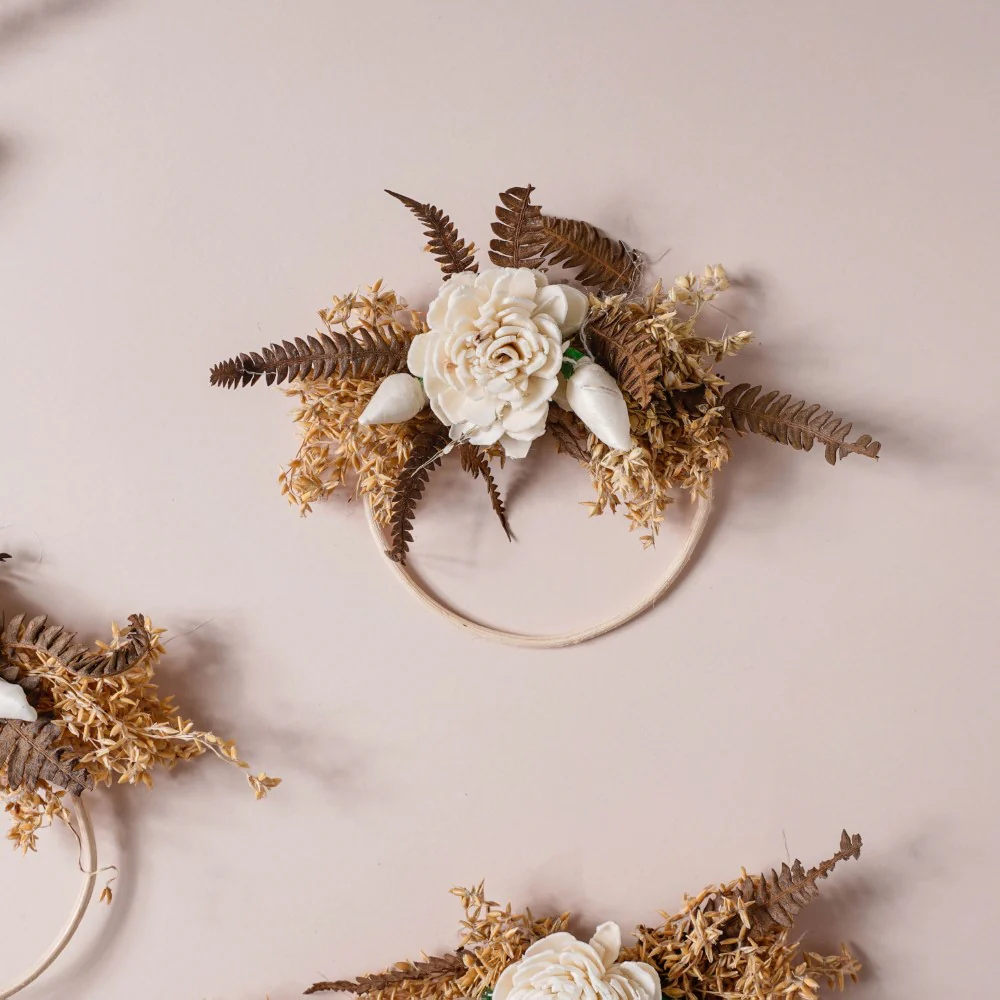 Shola Mini Floral Wreath Set Of 4 - Image 4