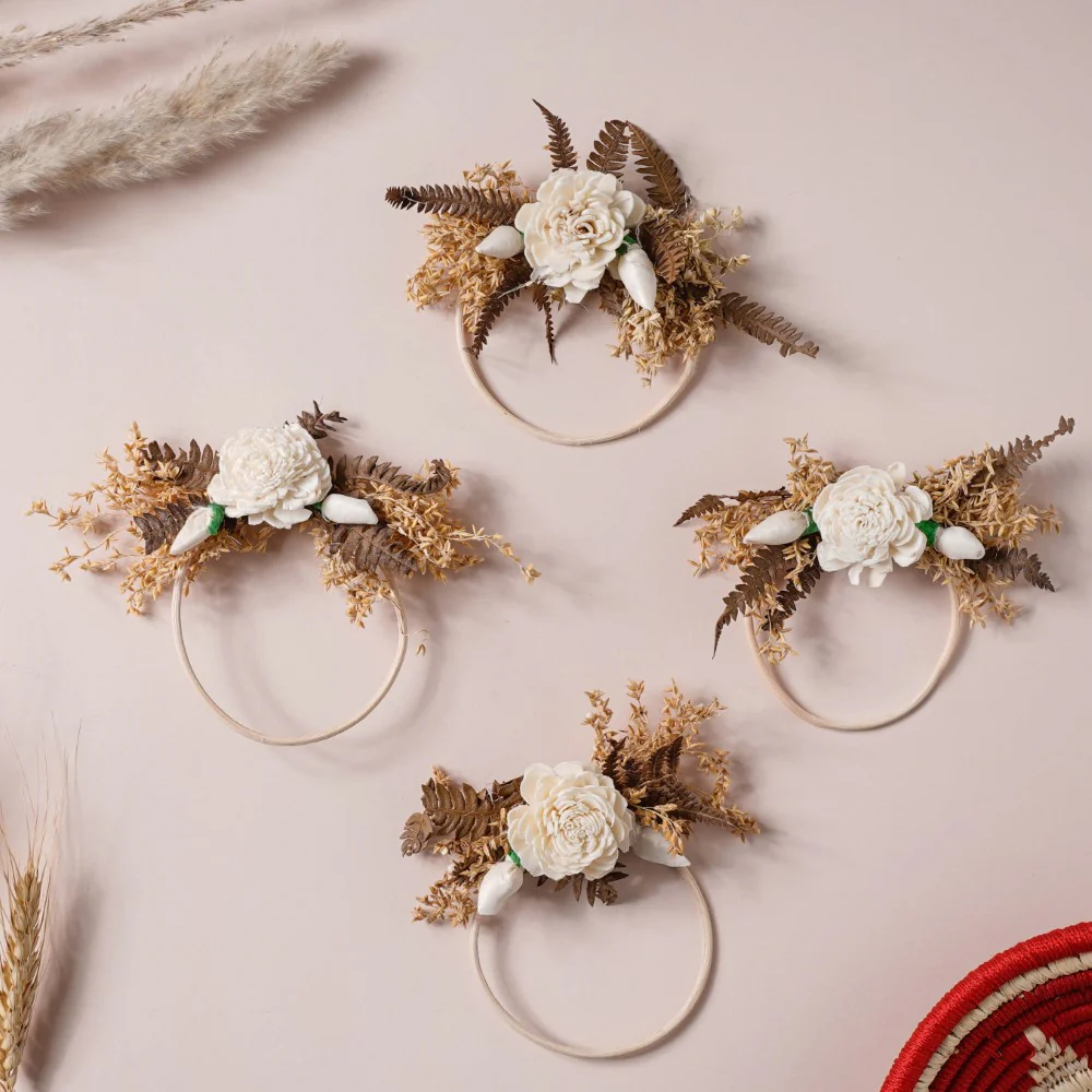 Shola Mini Floral Wreath Set Of 4 - Image 5