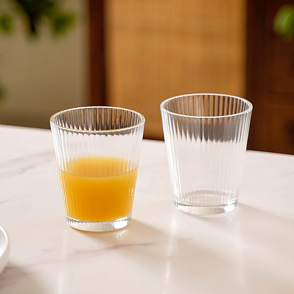 Short Striped Glassware Set of 6 - Image 9