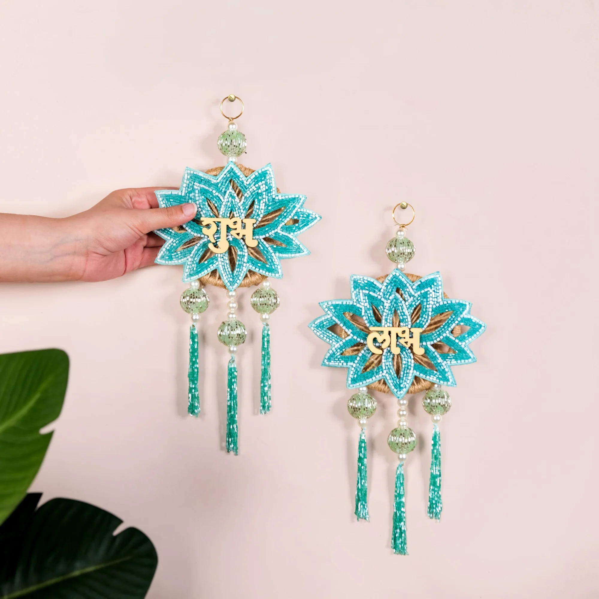 Shubh Labh Wall Hanging Set Of 2 - Image 2