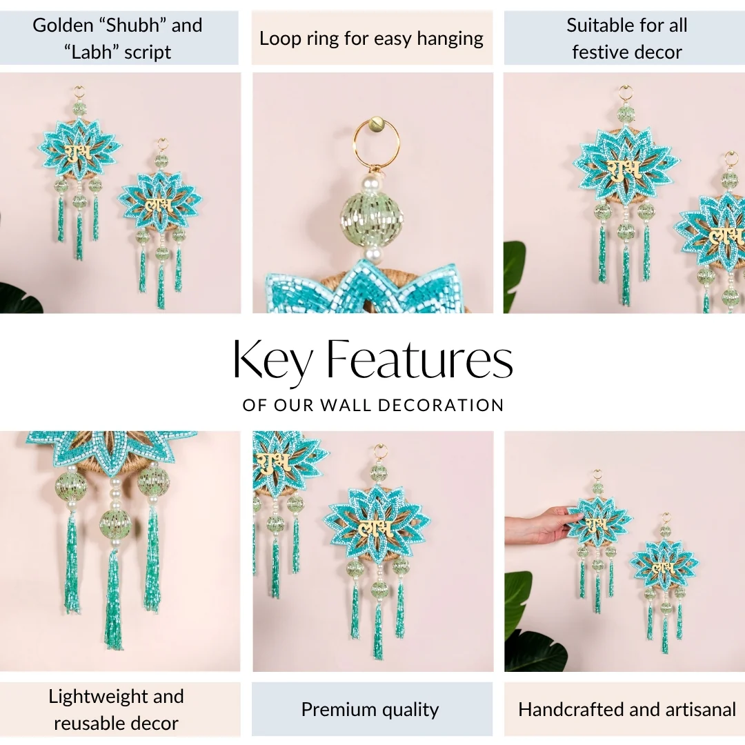 Shubh Labh Wall Hanging Set Of 2 - Image 4