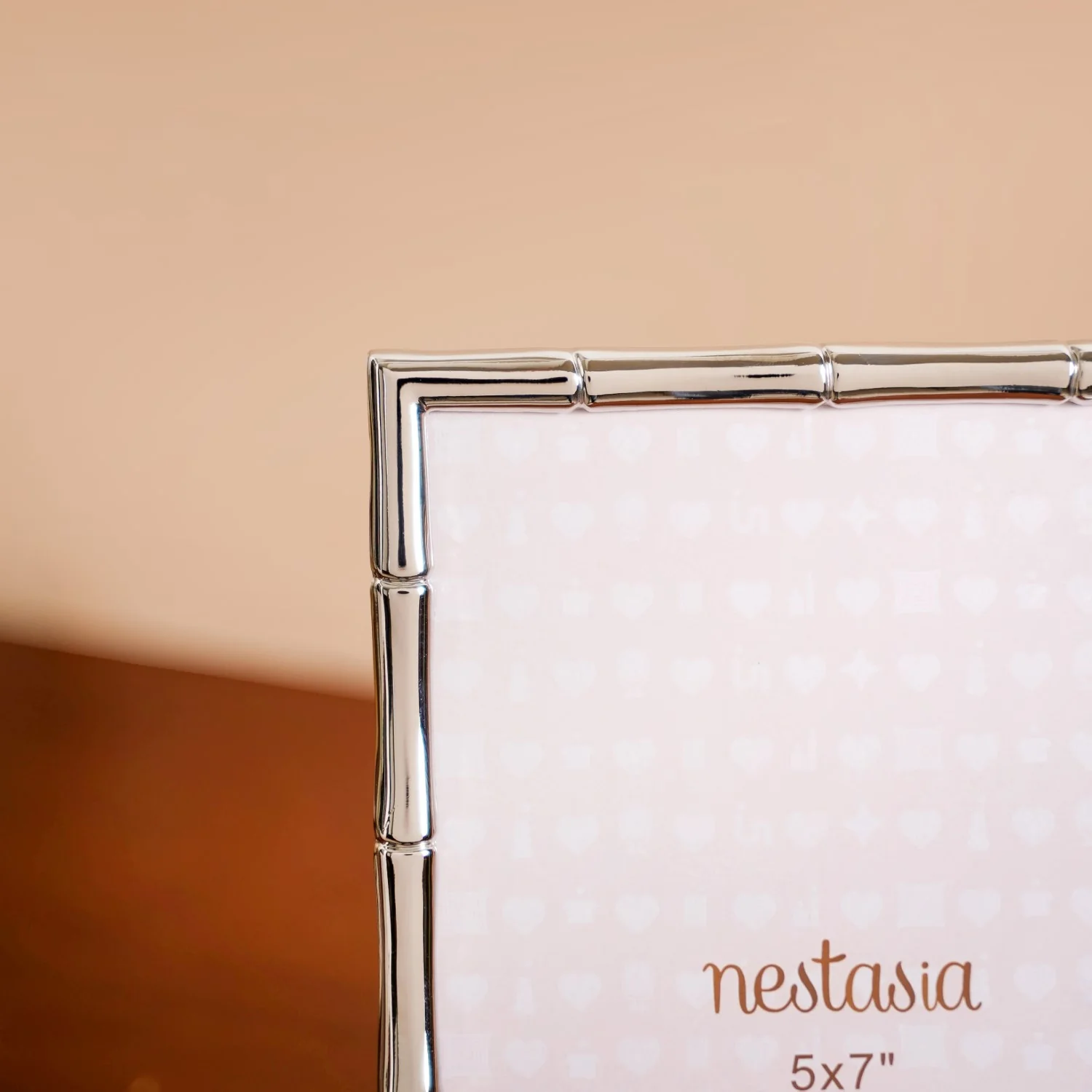 Silver Chic Bamboo Design Photo Frame Large 13x18cm - Image 2