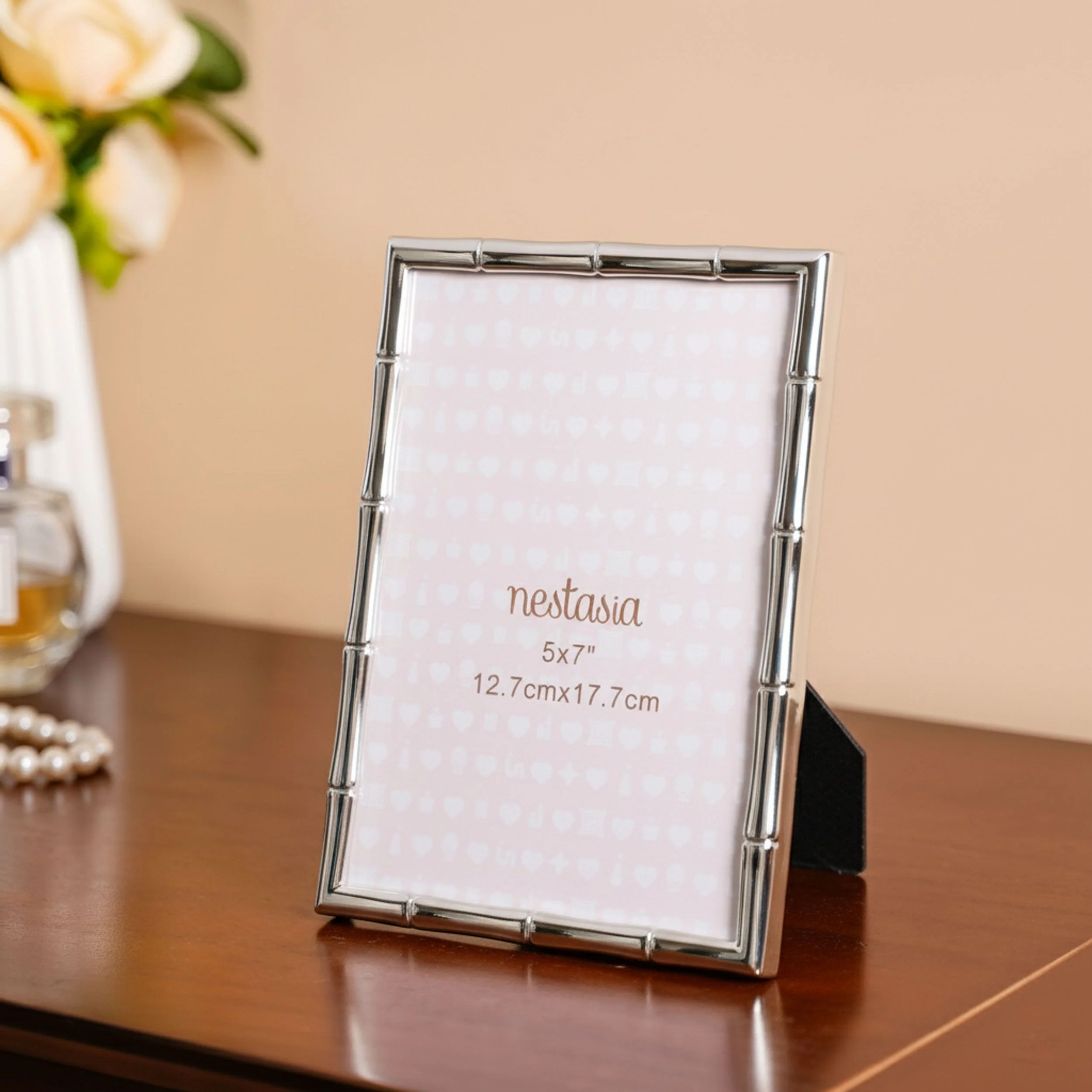 Silver Chic Bamboo Design Photo Frame Large 13x18cm - Image 8