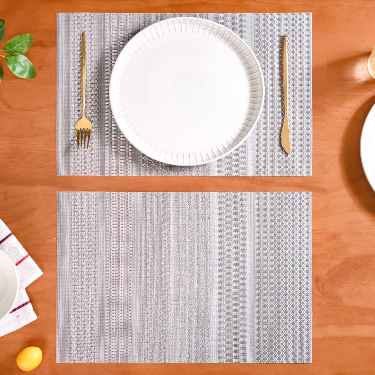 Silver Dinner Table Mat Set Of 6 - Image 7