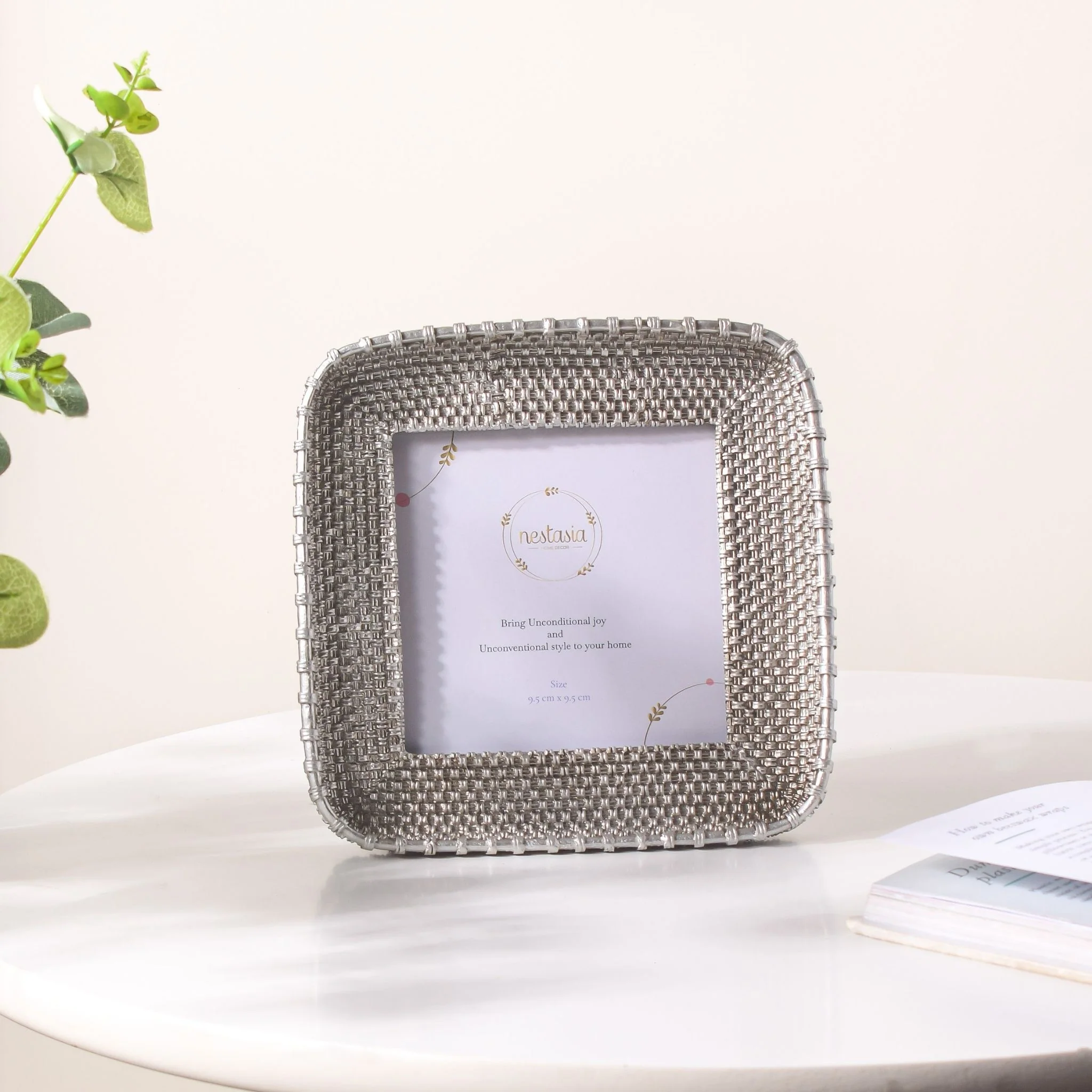 Silver Glam Square Photo Frame