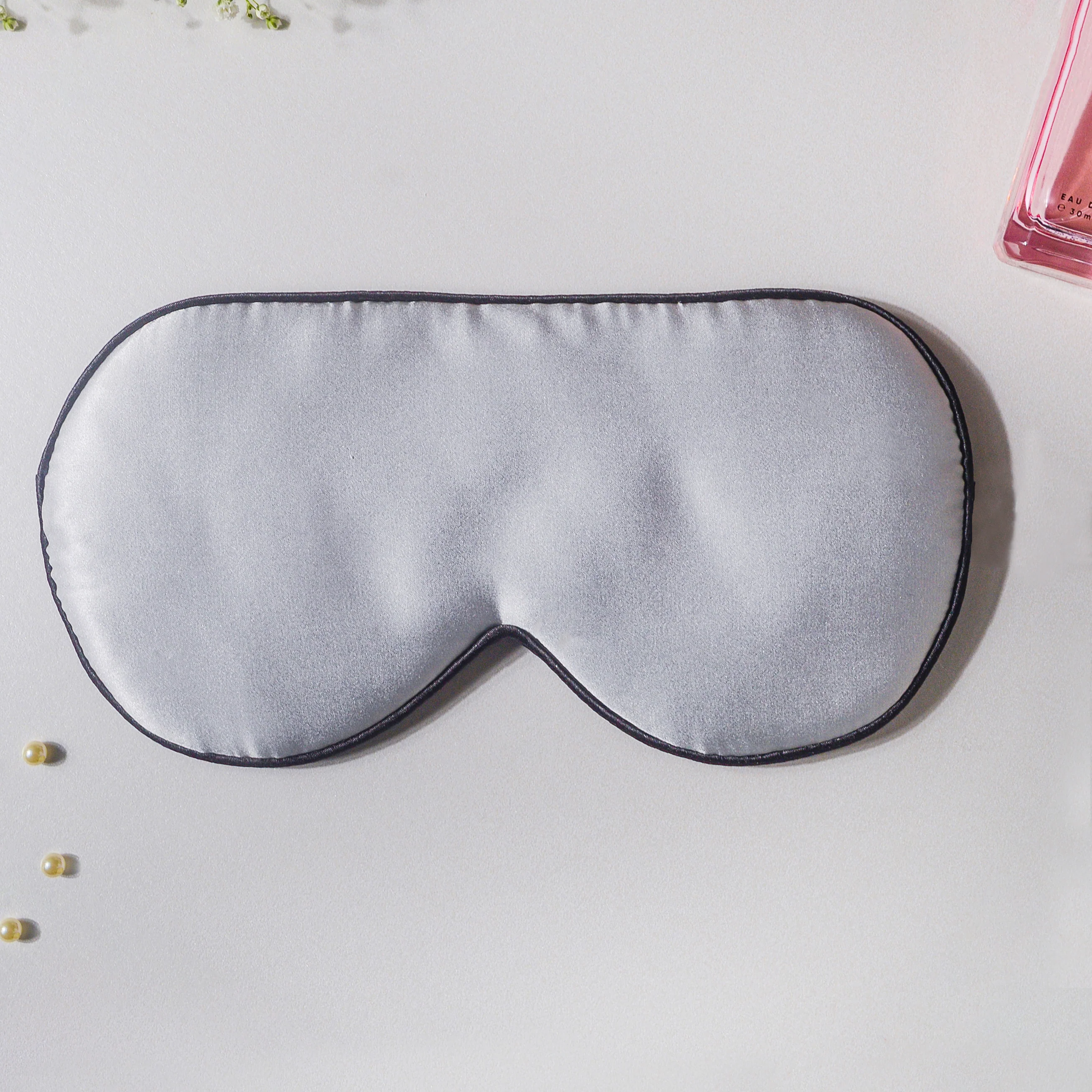 Silver Grey Travel Eye Mask - Image 5