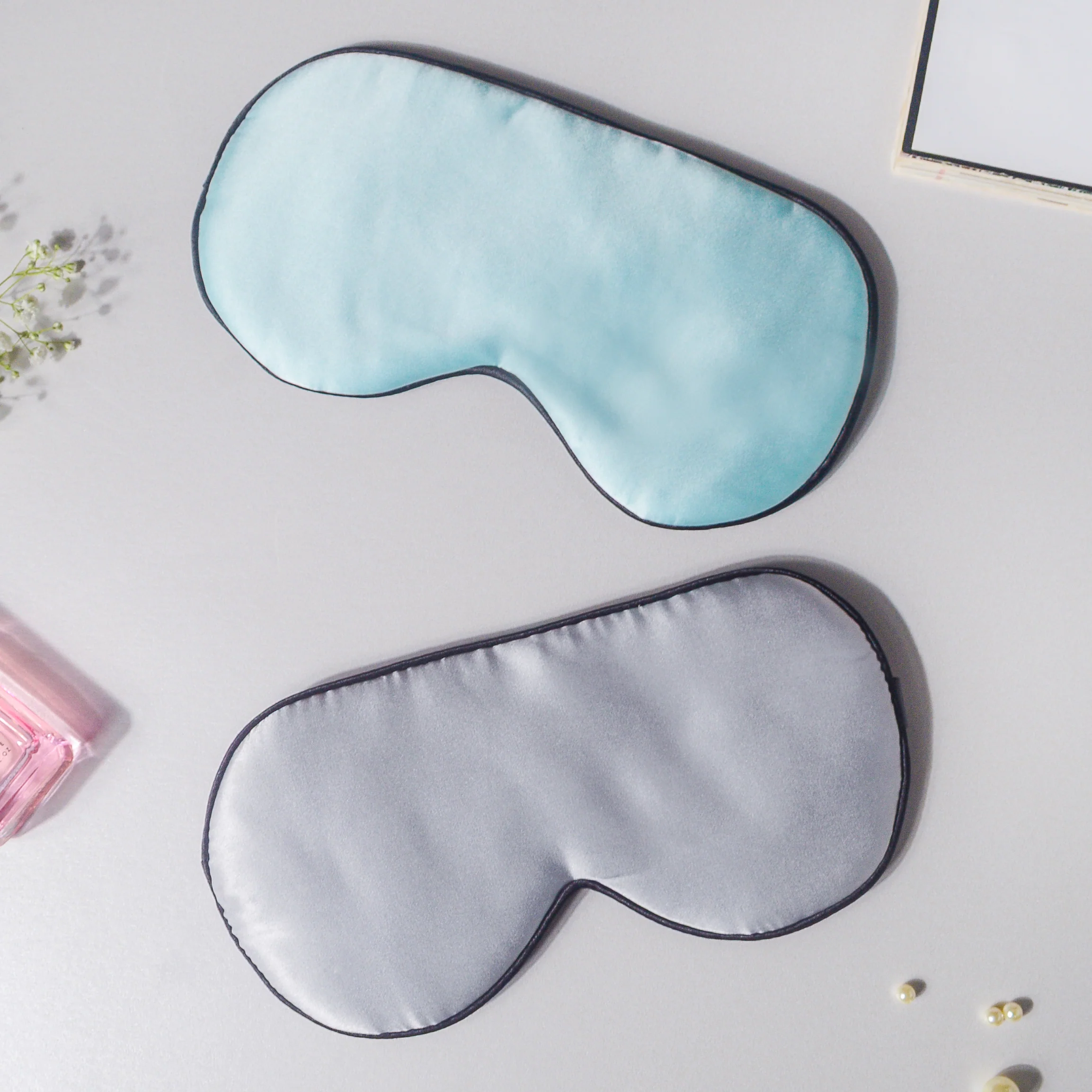 Silver Grey Travel Eye Mask - Image 7