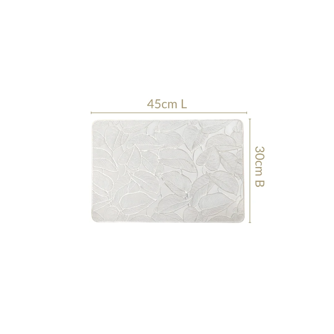 Silver Lining Leaves Dining Table Mat Set Of 6 - Image 3