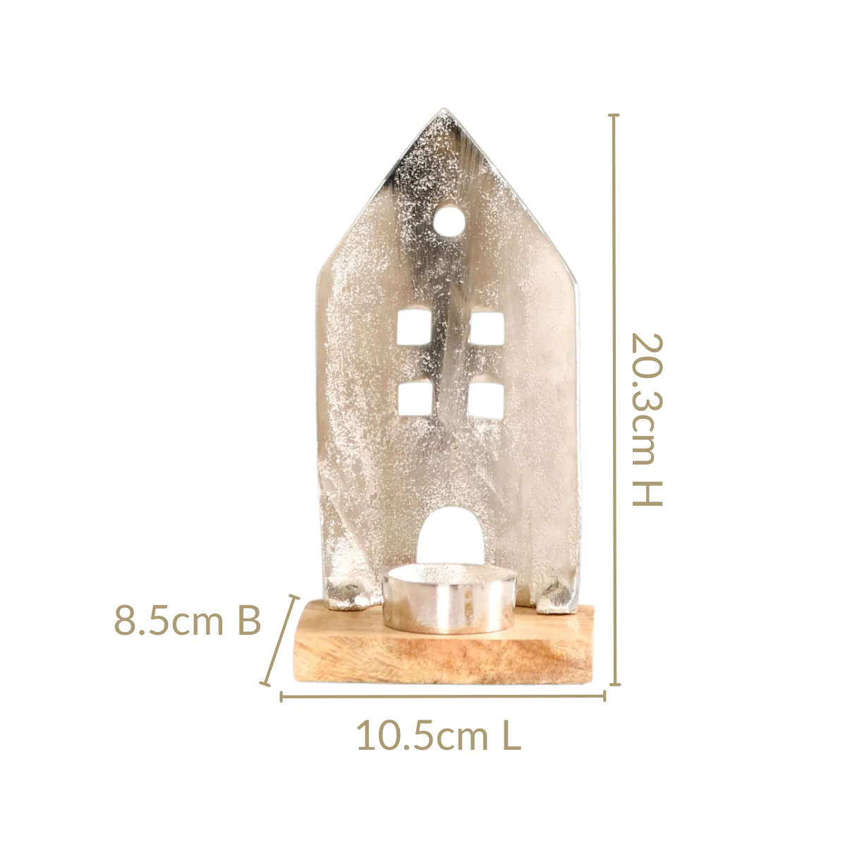 Silver Sea House Tea Light Candle Holder - Image 4
