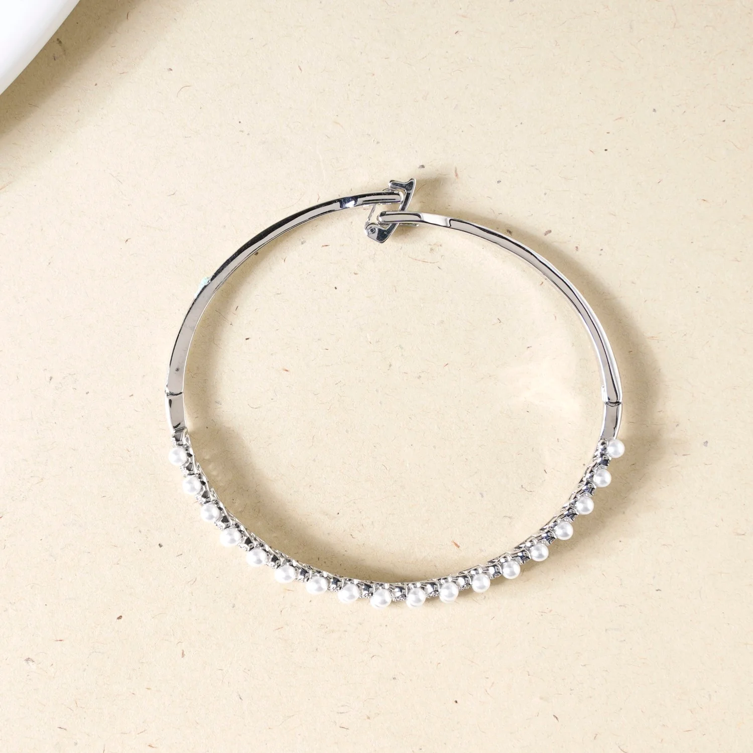 Silver Shimmer Folding Clasp Bracelet - Image 6