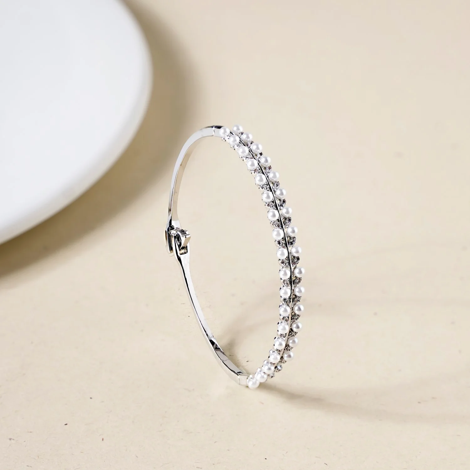 Silver Shimmer Folding Clasp Bracelet - Image 7
