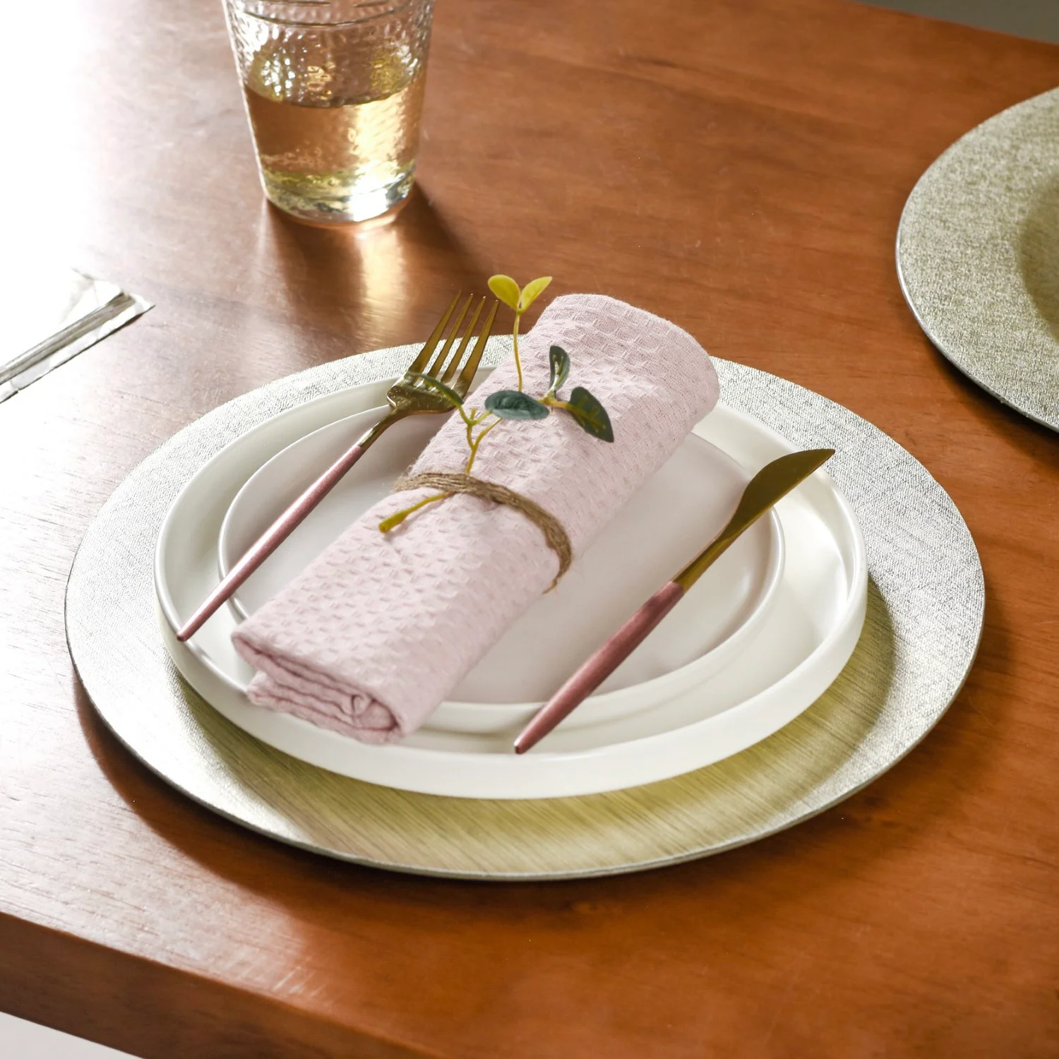 Silver Textured Charger Plate Set Of 6 13 Inch - Image 8