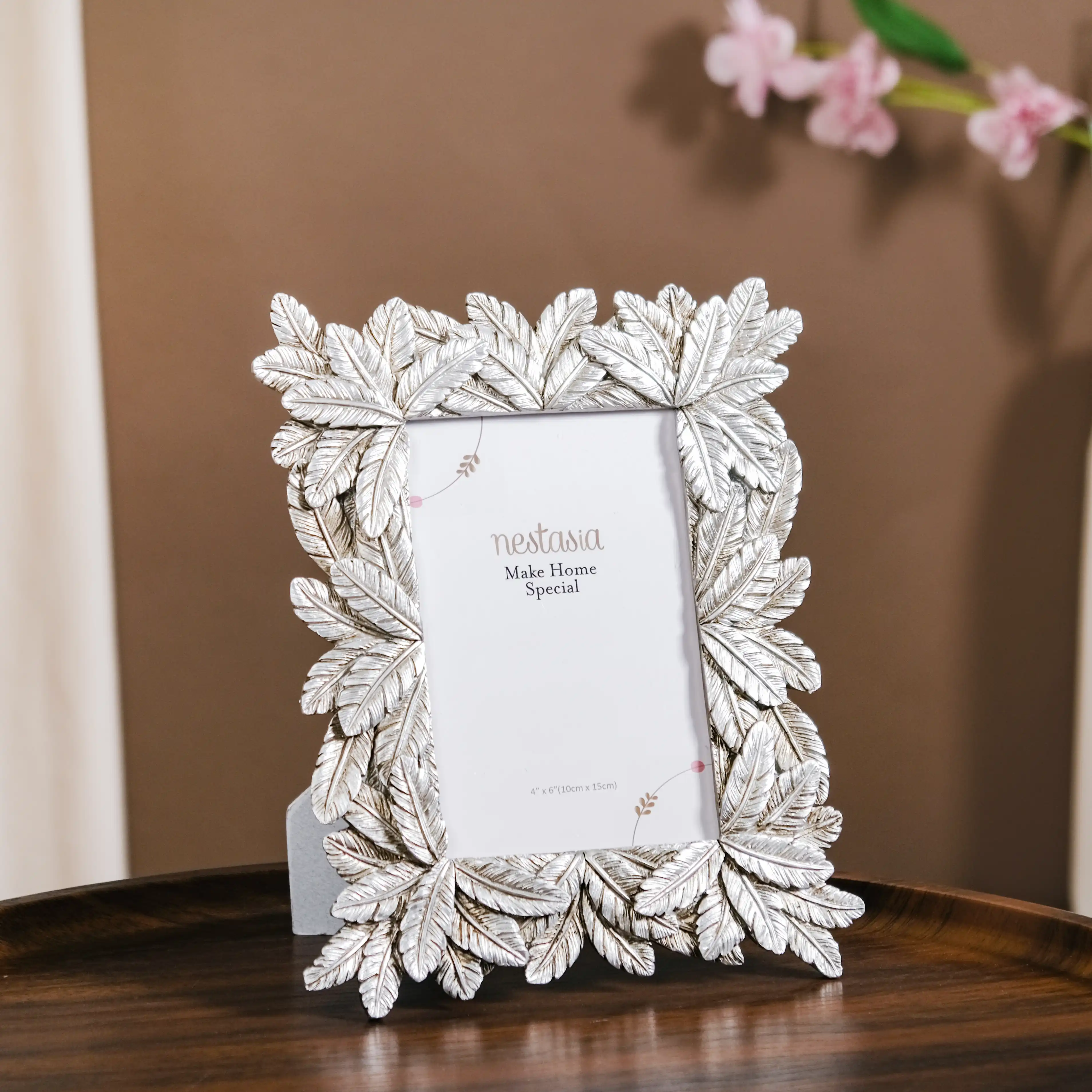 Silver Tropical Palm Photo Frame Small 8.5"x6.5"