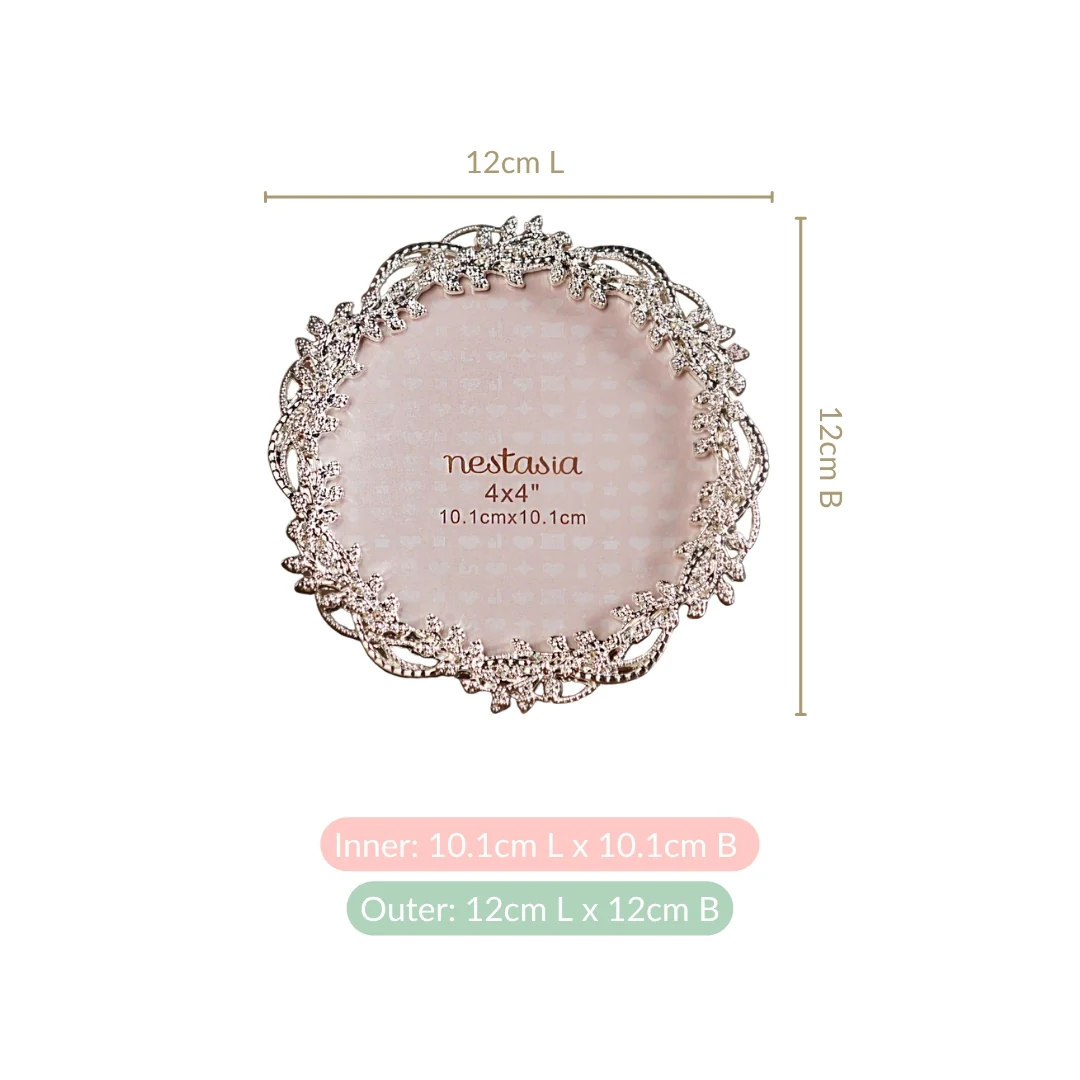 Silver Wreath Photo Frame 10x10cm - Image 4