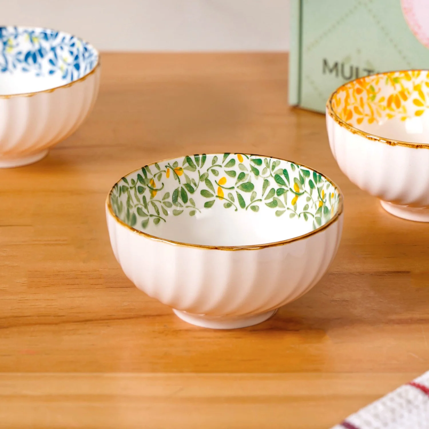 Simply Floral Ceramic Bowl Set Of 4 300ml - Image 11