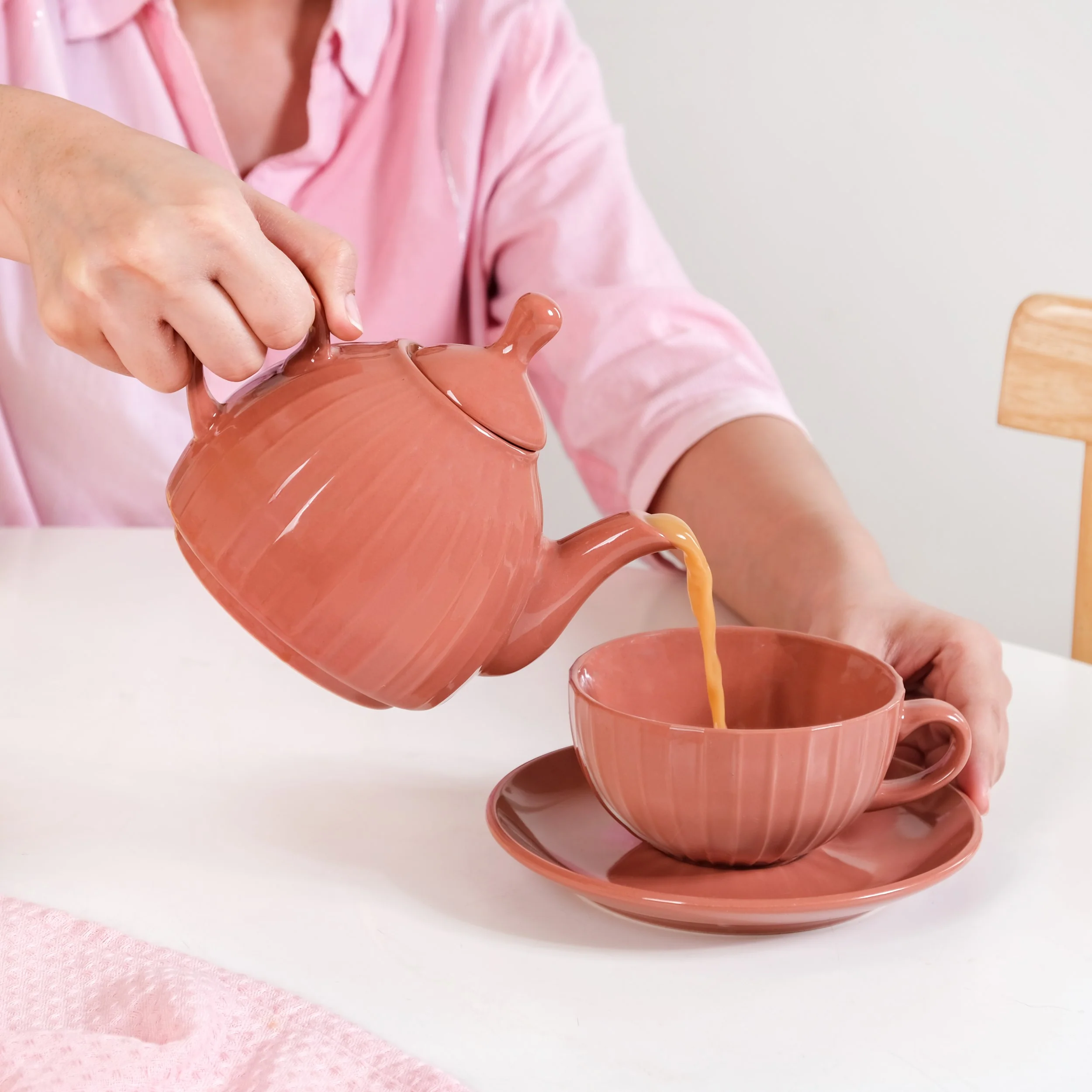 Single Serve Ambrosia Ceramic Tea Set - Image 3