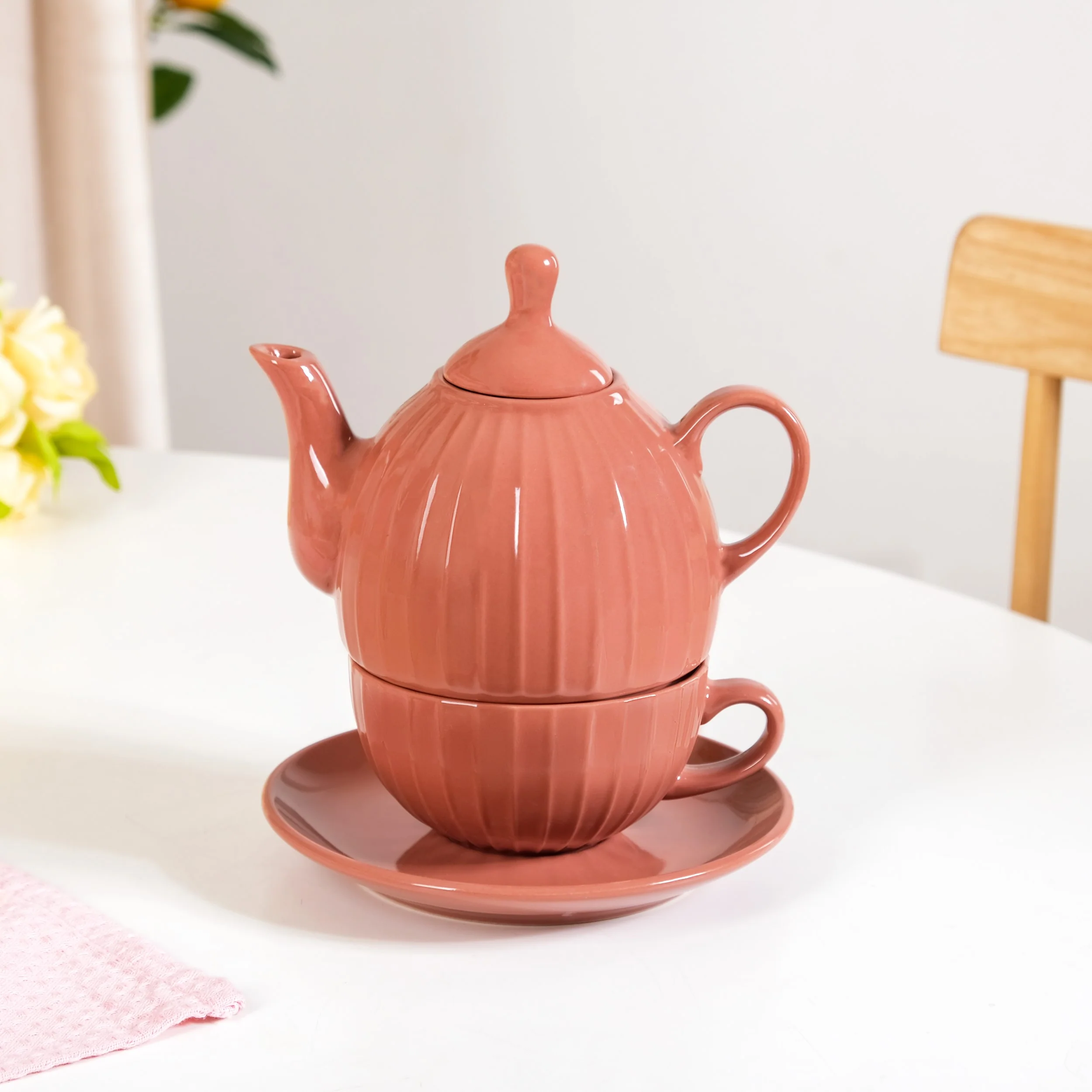 Single Serve Ambrosia Ceramic Tea Set - Image 4