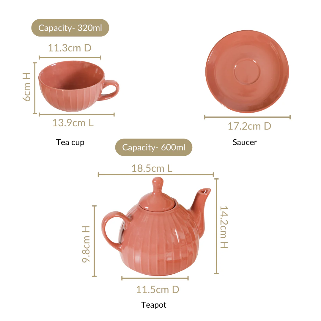 Single Serve Ambrosia Ceramic Tea Set - Image 5