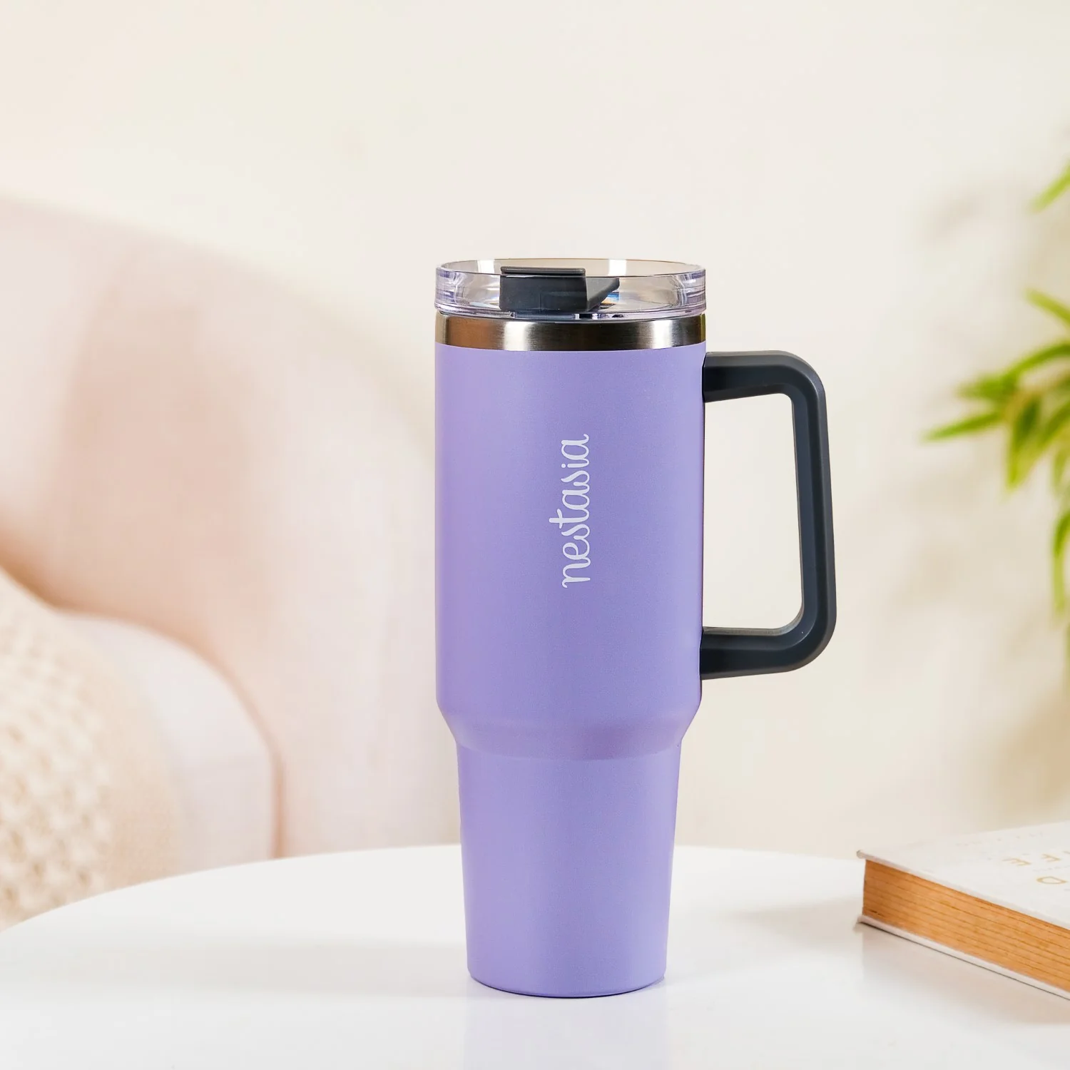 Sipper Bottle With Handle Insulated Leakproof Lilac 1200ml - Image 4