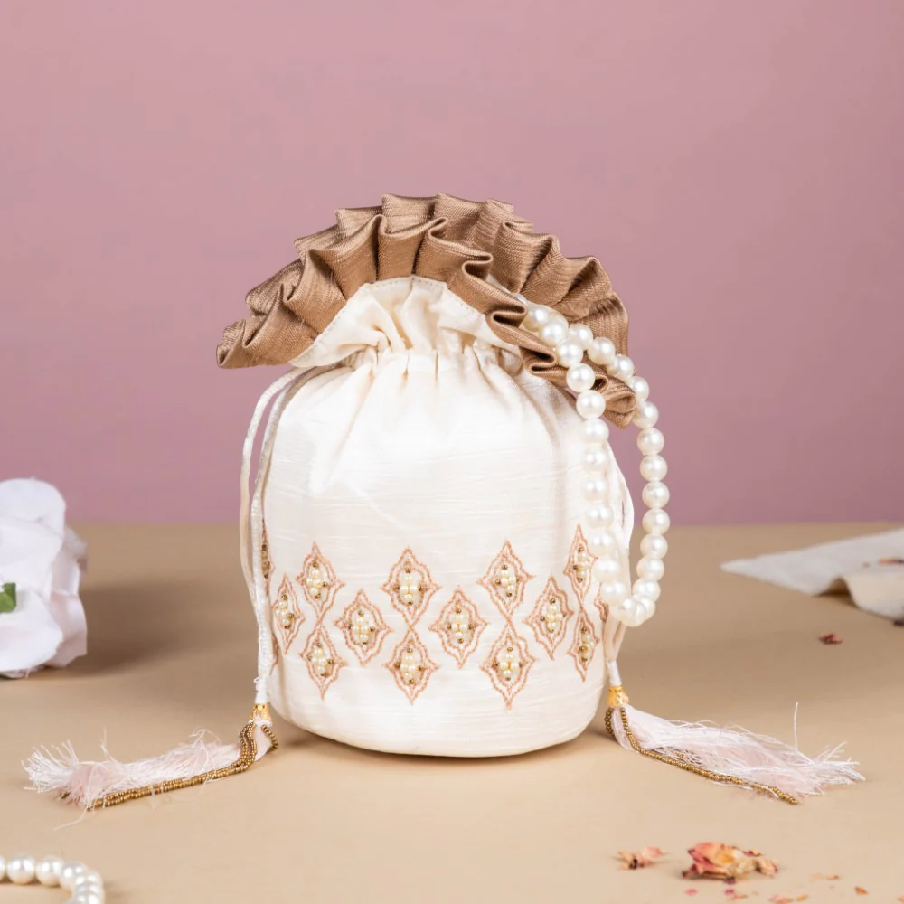 Sitara Potli Bag Off White - Image 3
