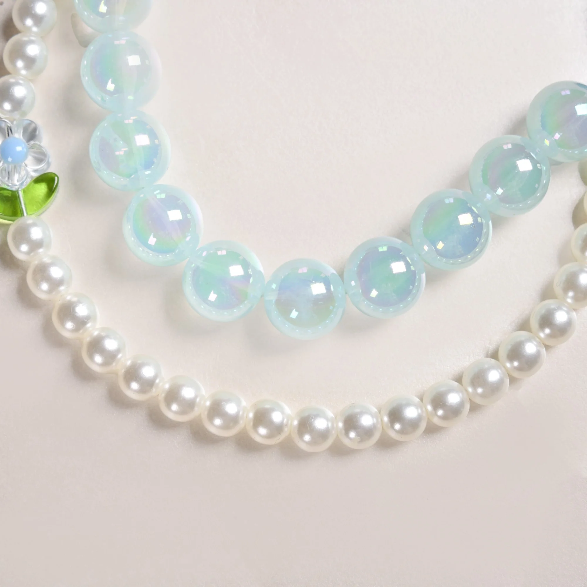 Sky Pearl Harmony Beaded Keychain - Image 6