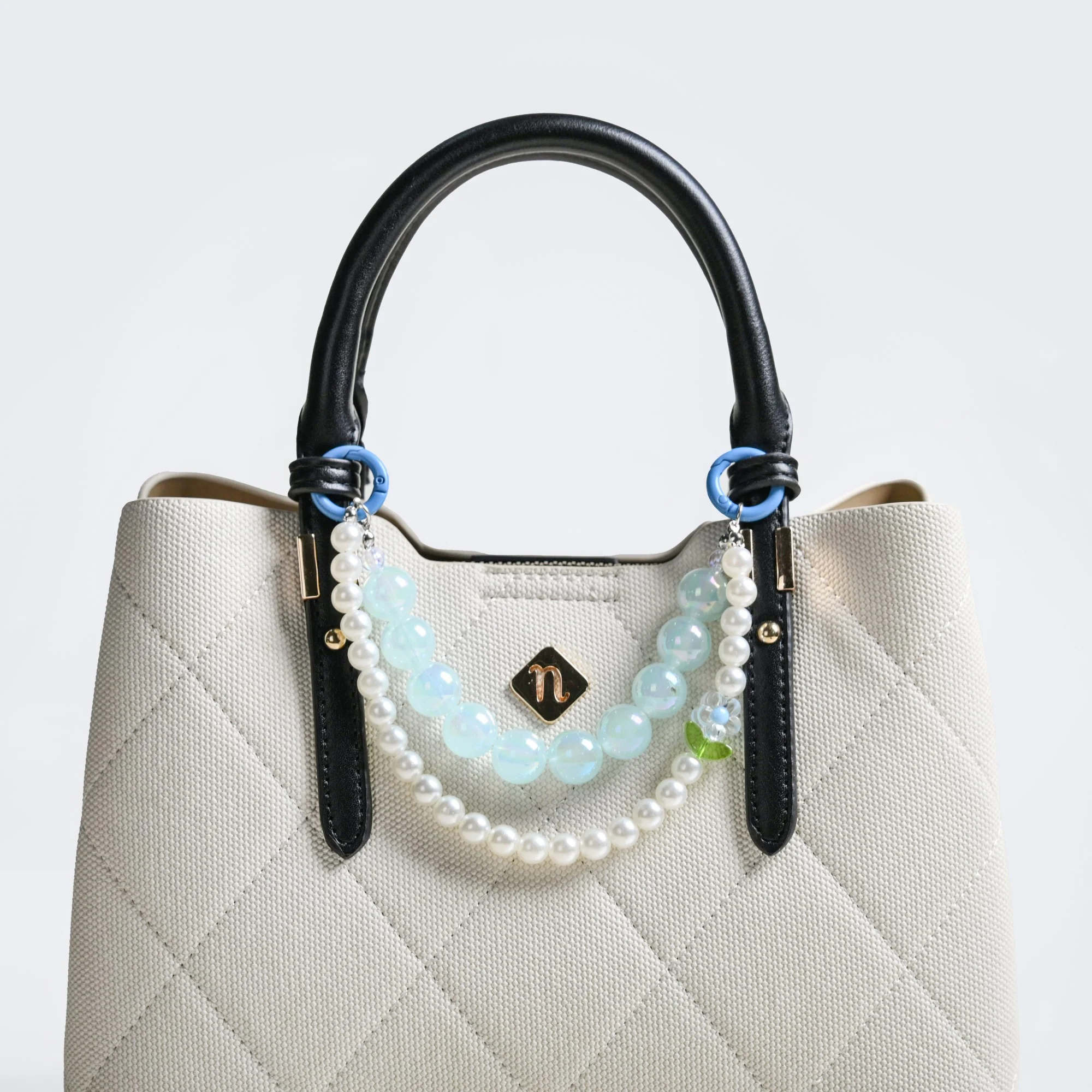 Sky Pearl Harmony Beaded Keychain - Image 8