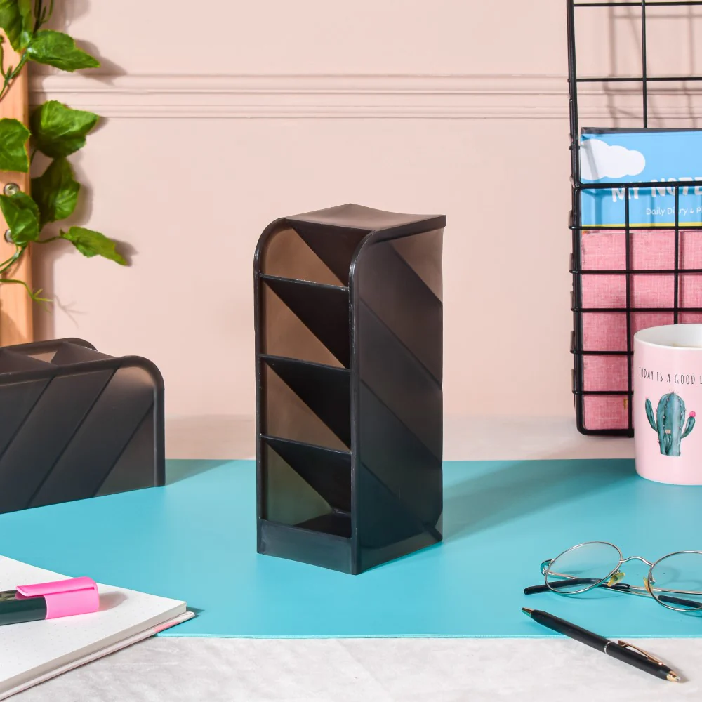 Slanting Desk Organiser Black Set Of 2 - Image 6
