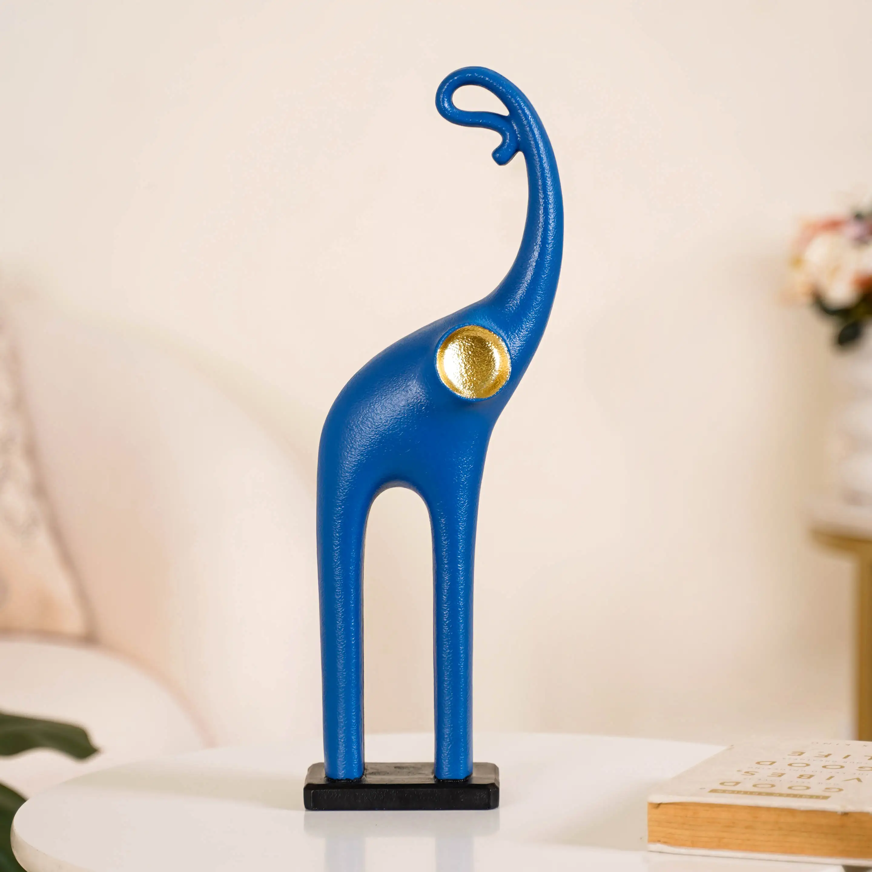 Sleek Elephant Figurine For Decor Blue - Image 11